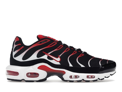 Nike Air Max Plus Black White University Red.