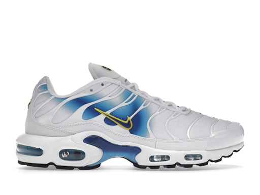 Nike Air Max Plus Spray Paint Swoosh White Blue