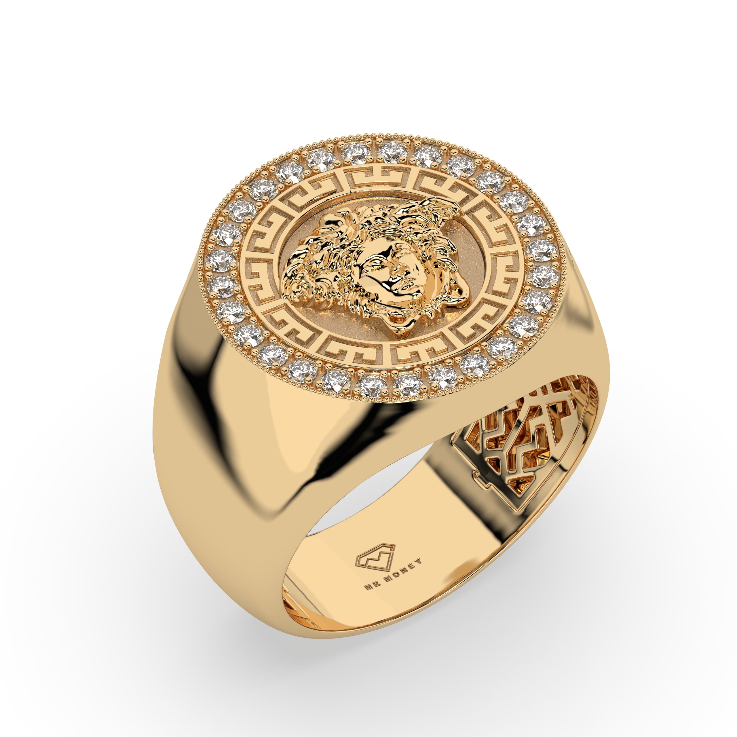 9ct Gold and Diamond Medusa Ring