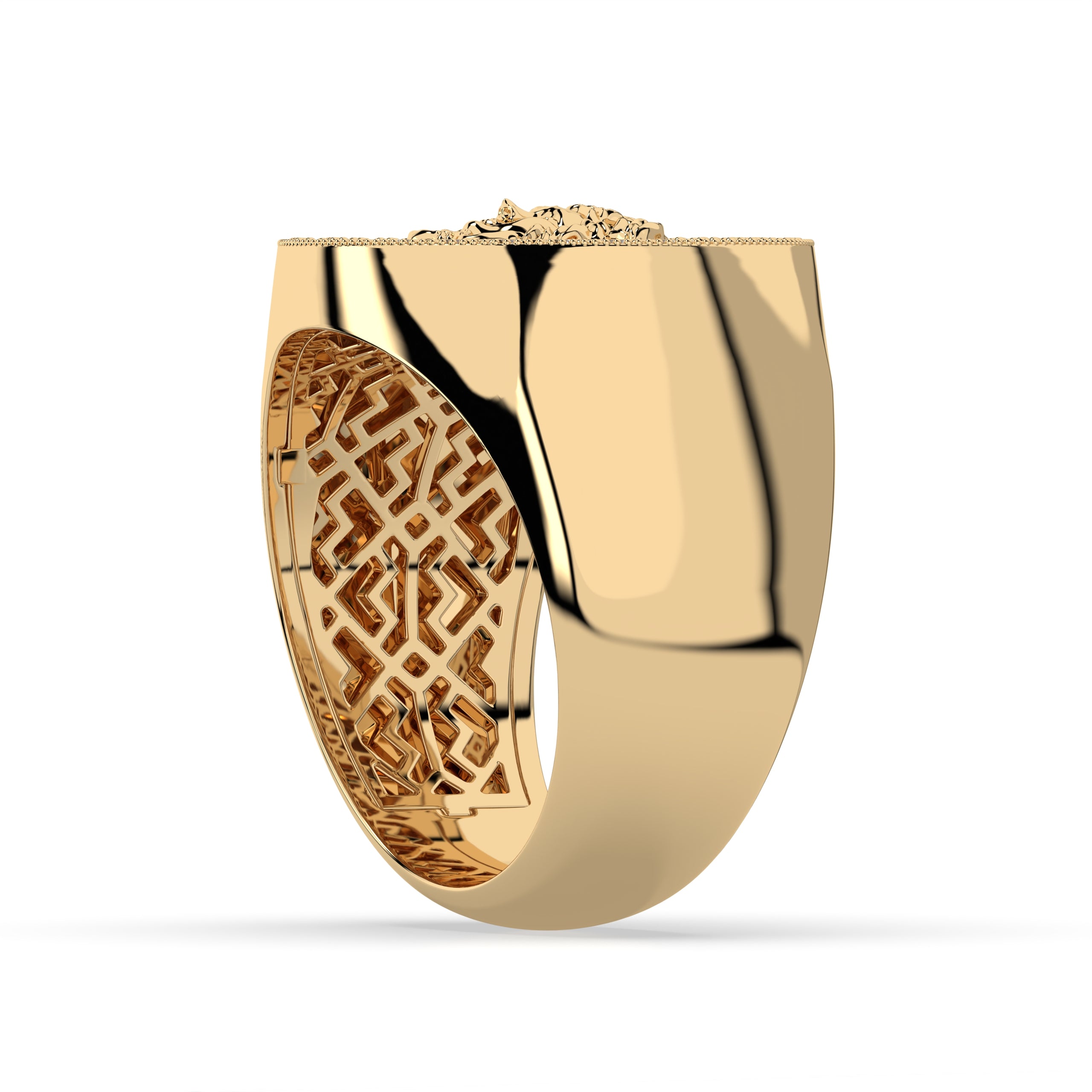 9ct Gold and Diamond Medusa Ring