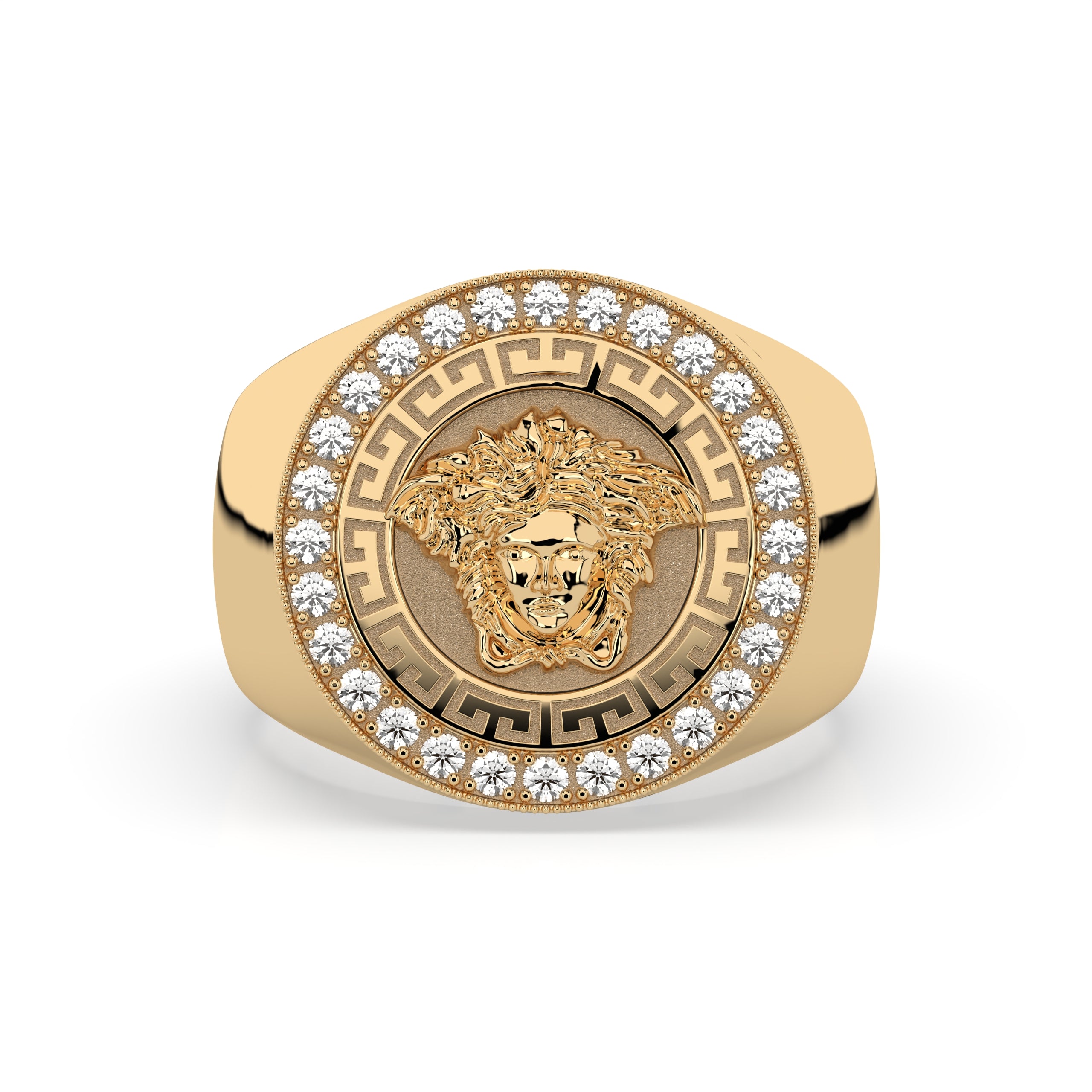 9ct Gold and Diamond Medusa Ring