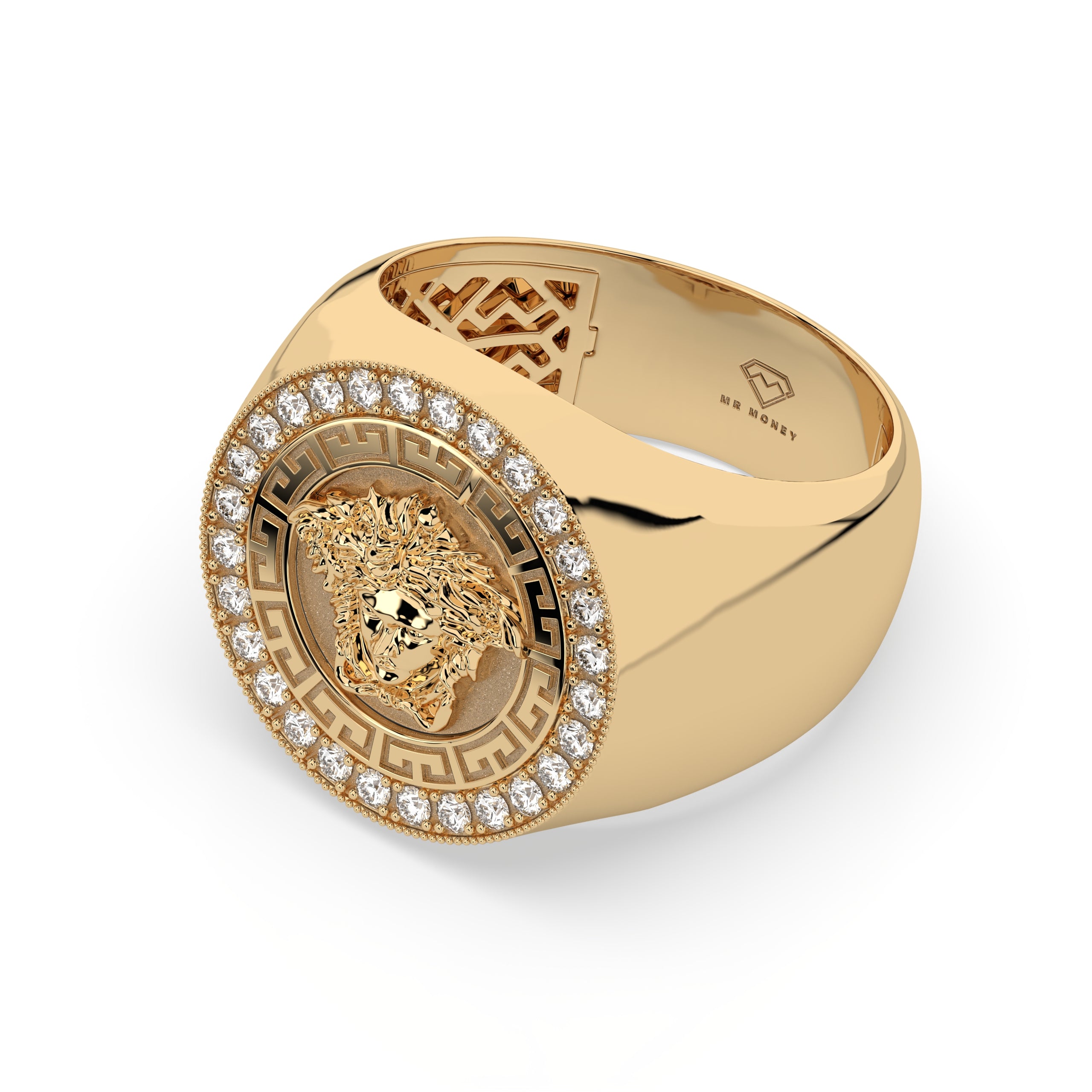 9ct Gold and Diamond Medusa Ring