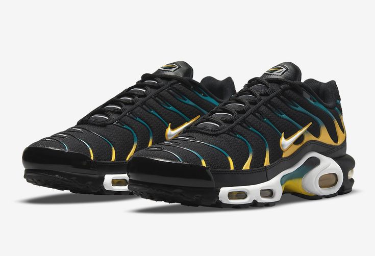 Nike Air Max Plus Black Teal Yellow
