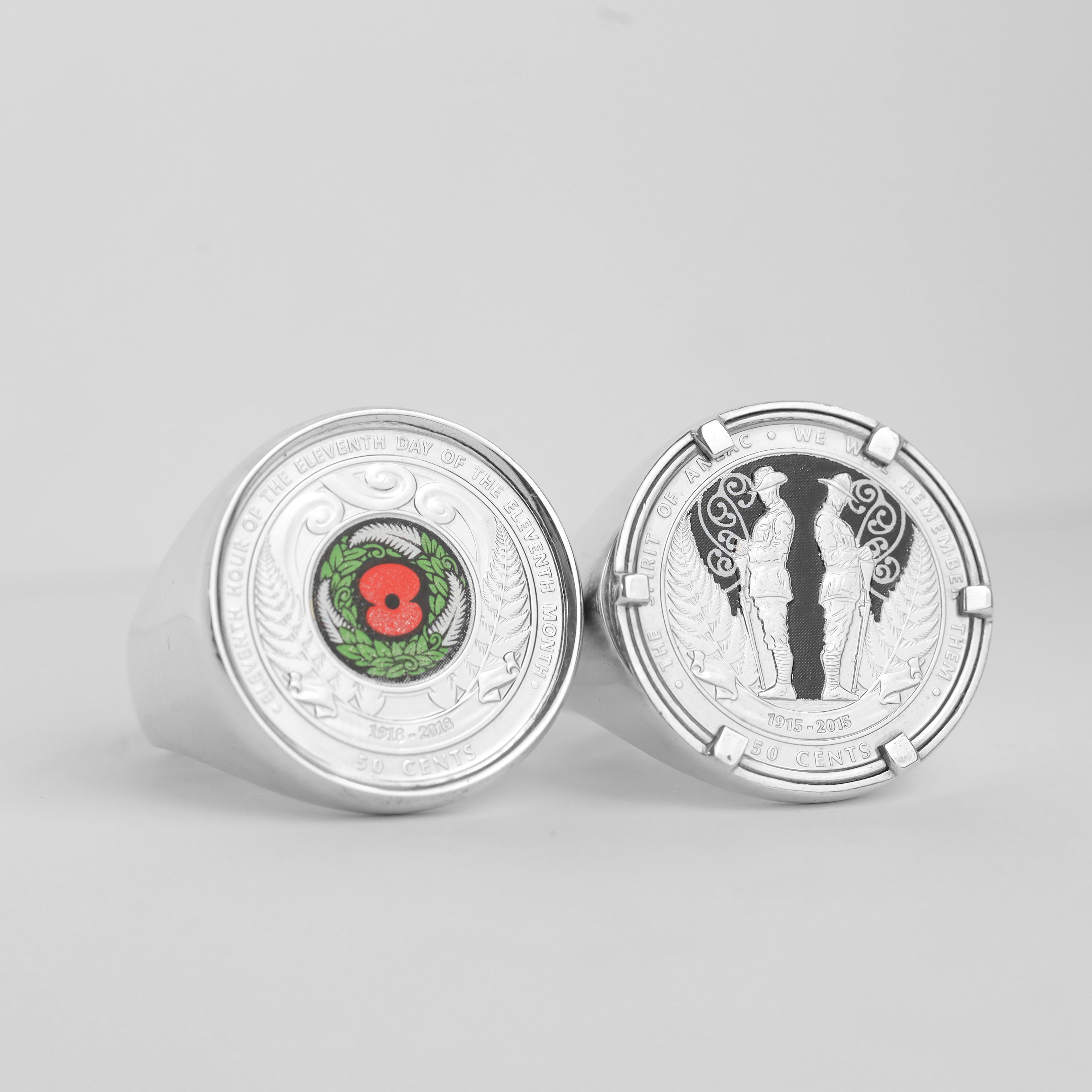 Sterling Silver Poppy Rub Over Setting Ring