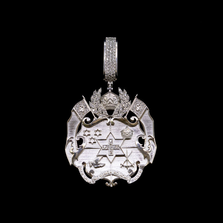 Sterling Silver Tongan Coat of Arms Pendant