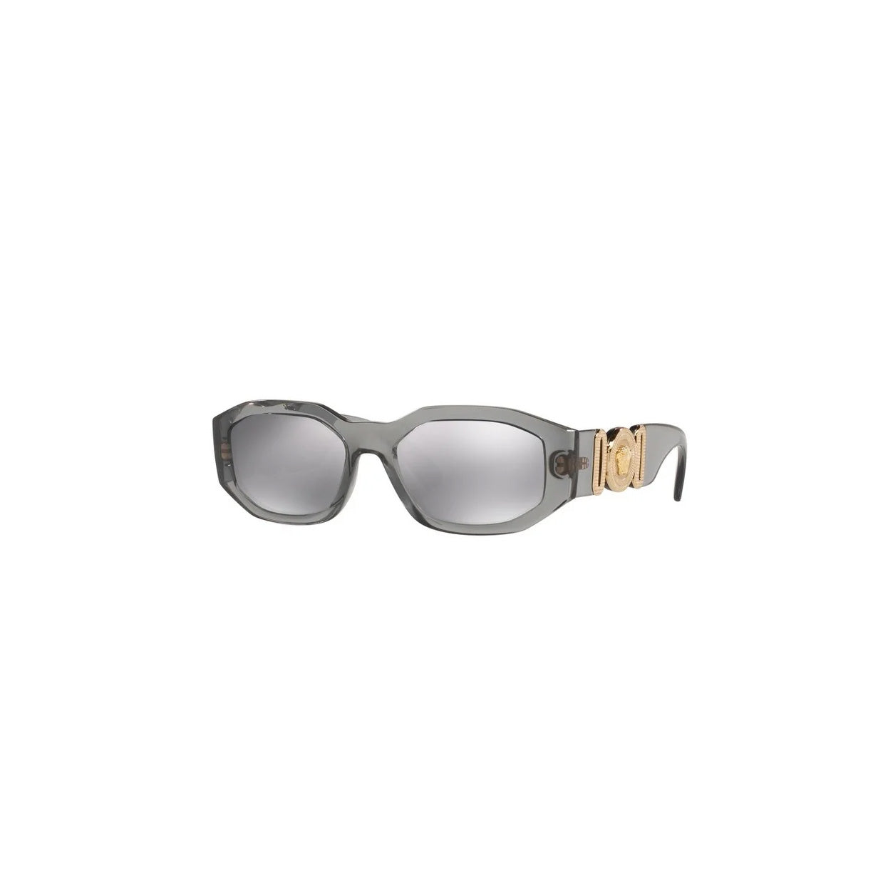 小物 VERSACE archive eyewear titan medusa Versace Oval Medusa Temple Glasses BIGGIE Transparent Grey | Mr