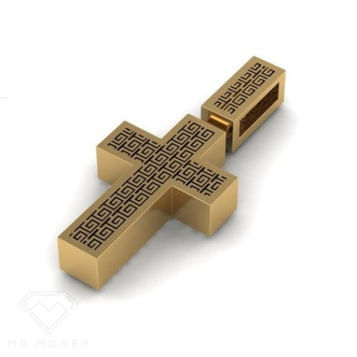 9Ct Gold & Diamond Money Ice Cross Pendant Charms Pendants