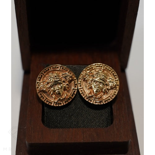 9Ct Gold Medusa Earrings
