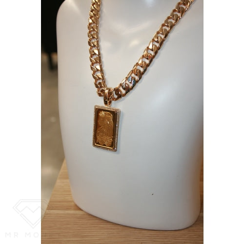 9Ct Gold Diamond Fortune Ingot Pendant Charms & Pendants