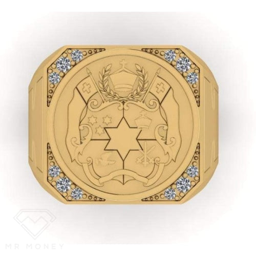 9Ct Gold Diamond Tongan Skux Deluxe Ring Rings