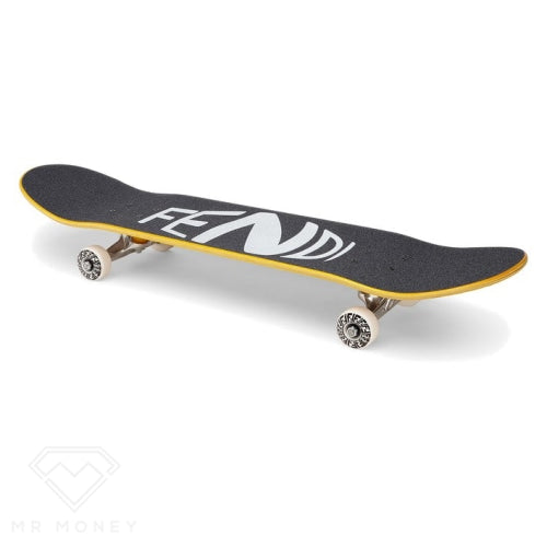 Fendi Logo-Print Wooden Skateboard Skate Board
