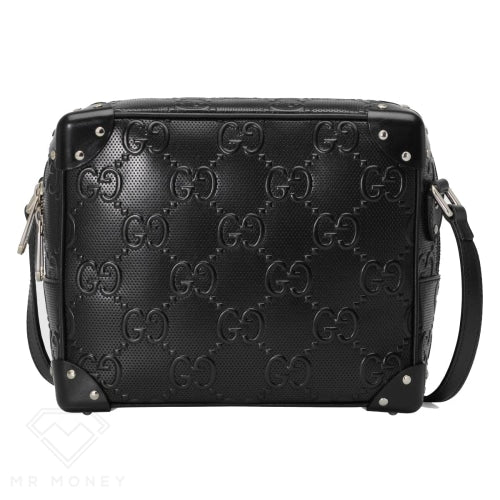 Gucci GG Embossed Shoulder Bag Black