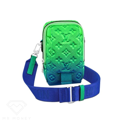 Louis Vuitton Sac Plat Bag Taurillon Illusion XS Blue, Green, Multicolor