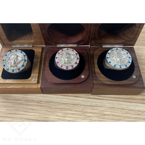 Sterling Silver Cz Medusa Ring Baby Blue Stones Rings