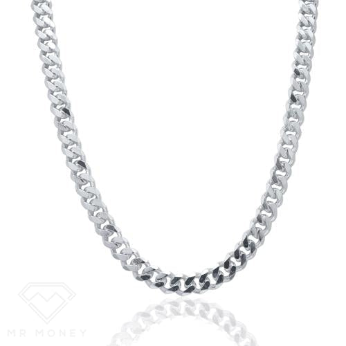 Sterling Silver Curb Link Necklace 18 X 7Mm