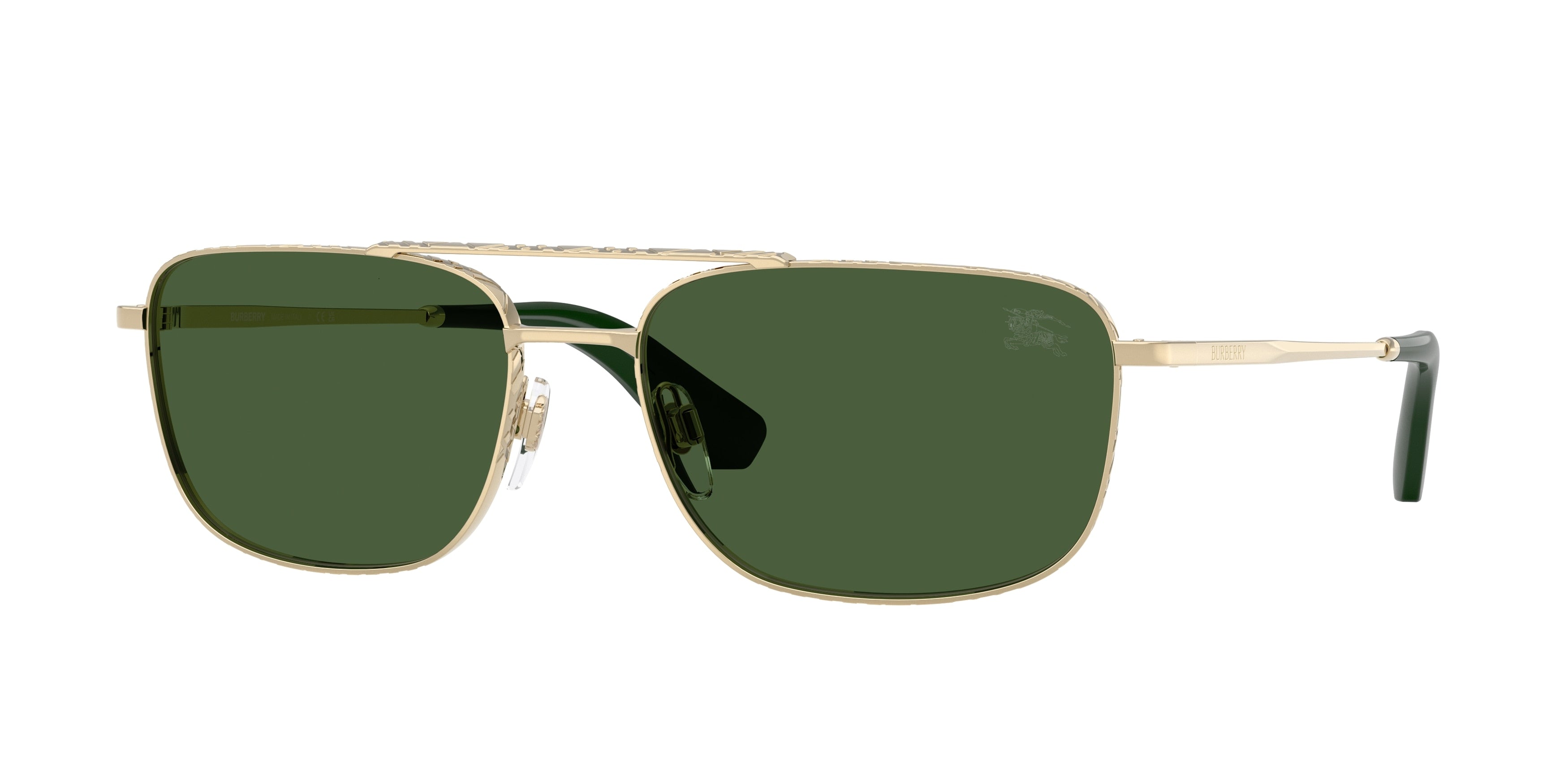 Burberry BE3170 Light Gold Dark green sunglasses