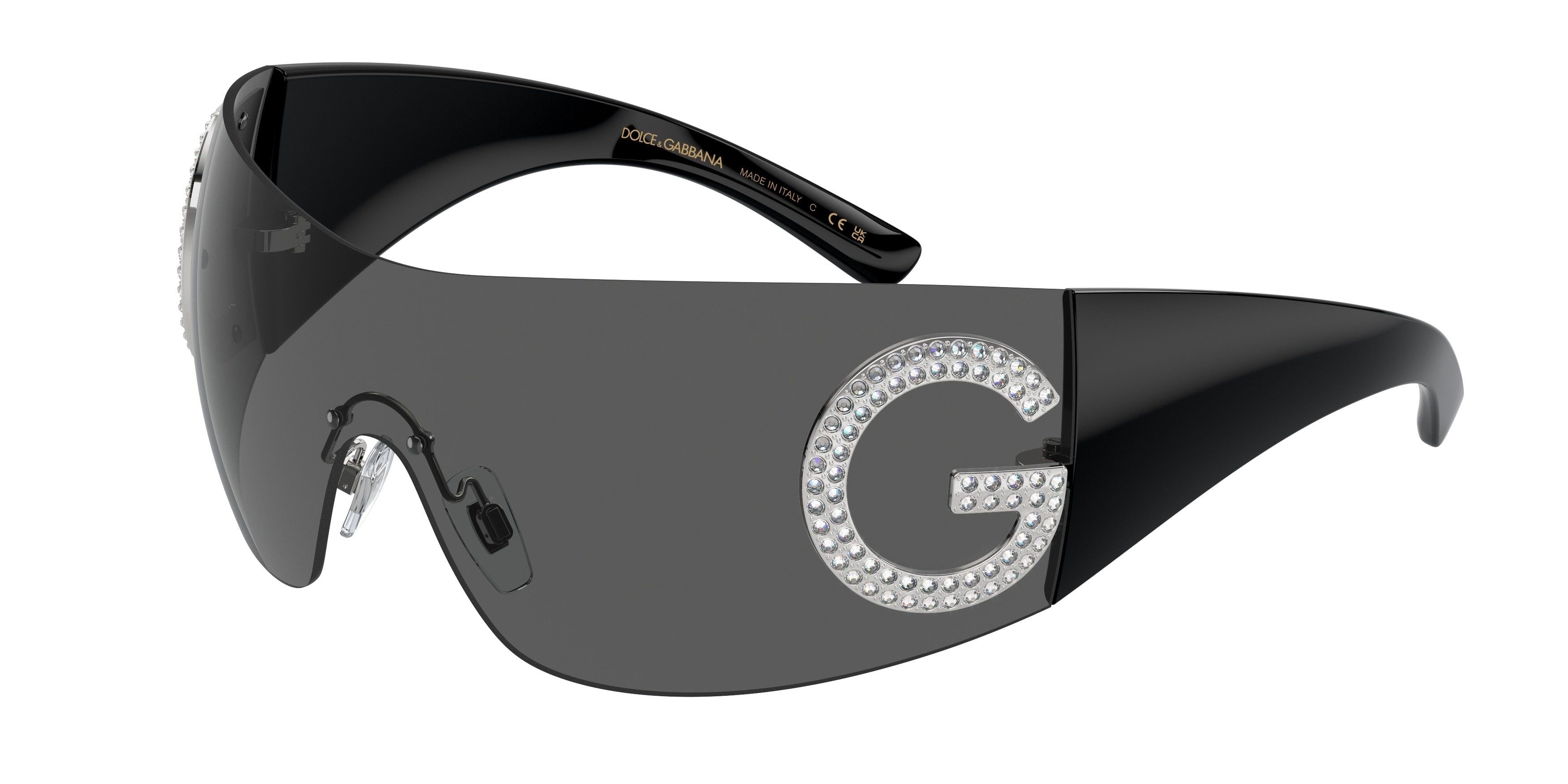Dolce & Gabbana DG2298B Sunglasses - Black / Dark grey