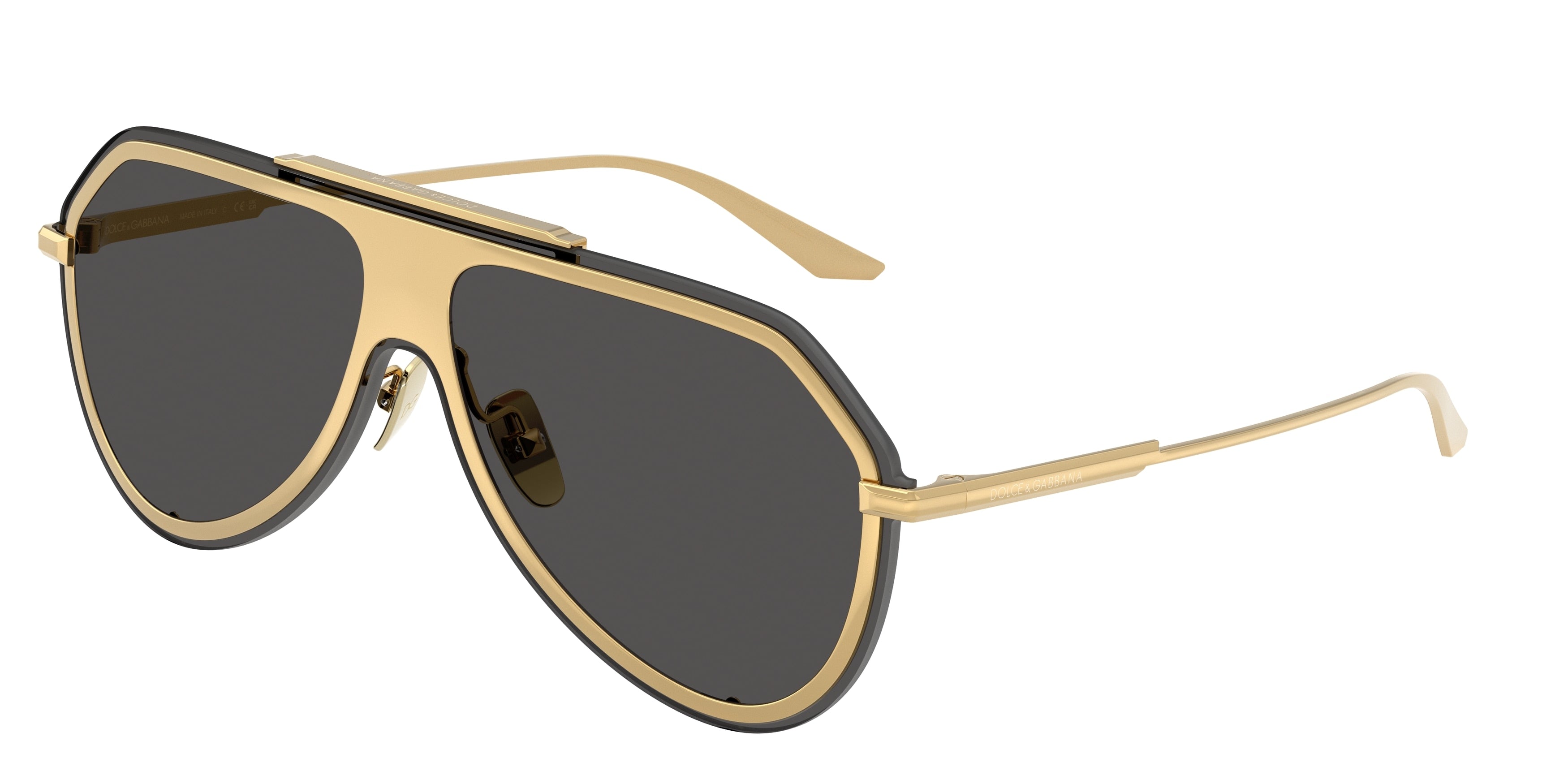 Dolce & Gabbana DG2309 Sunglasses - Gold / Dark grey