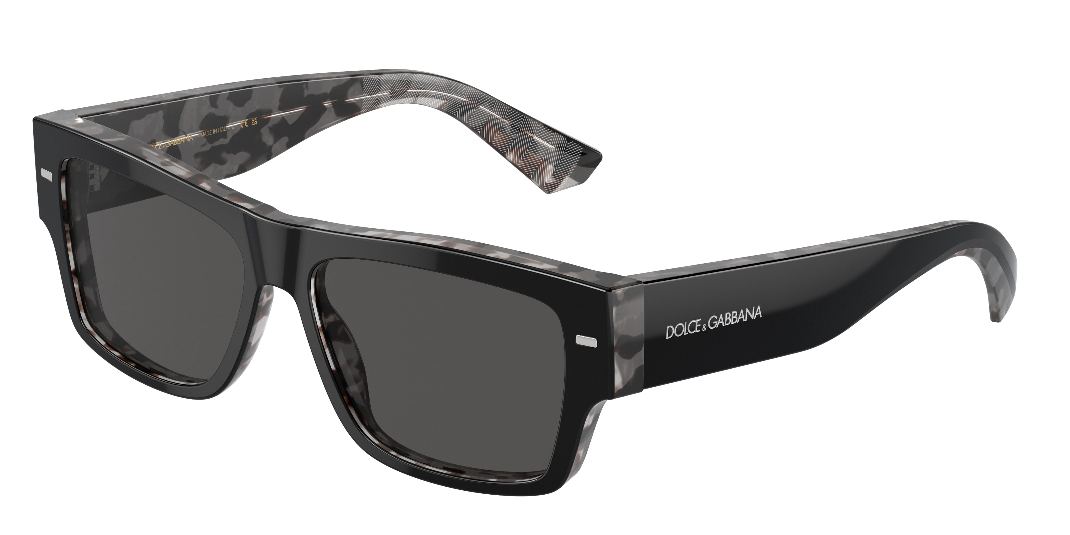 Dolce & Gabbana DG4451 Sunglasses - Black On Grey Havana / Dark grey