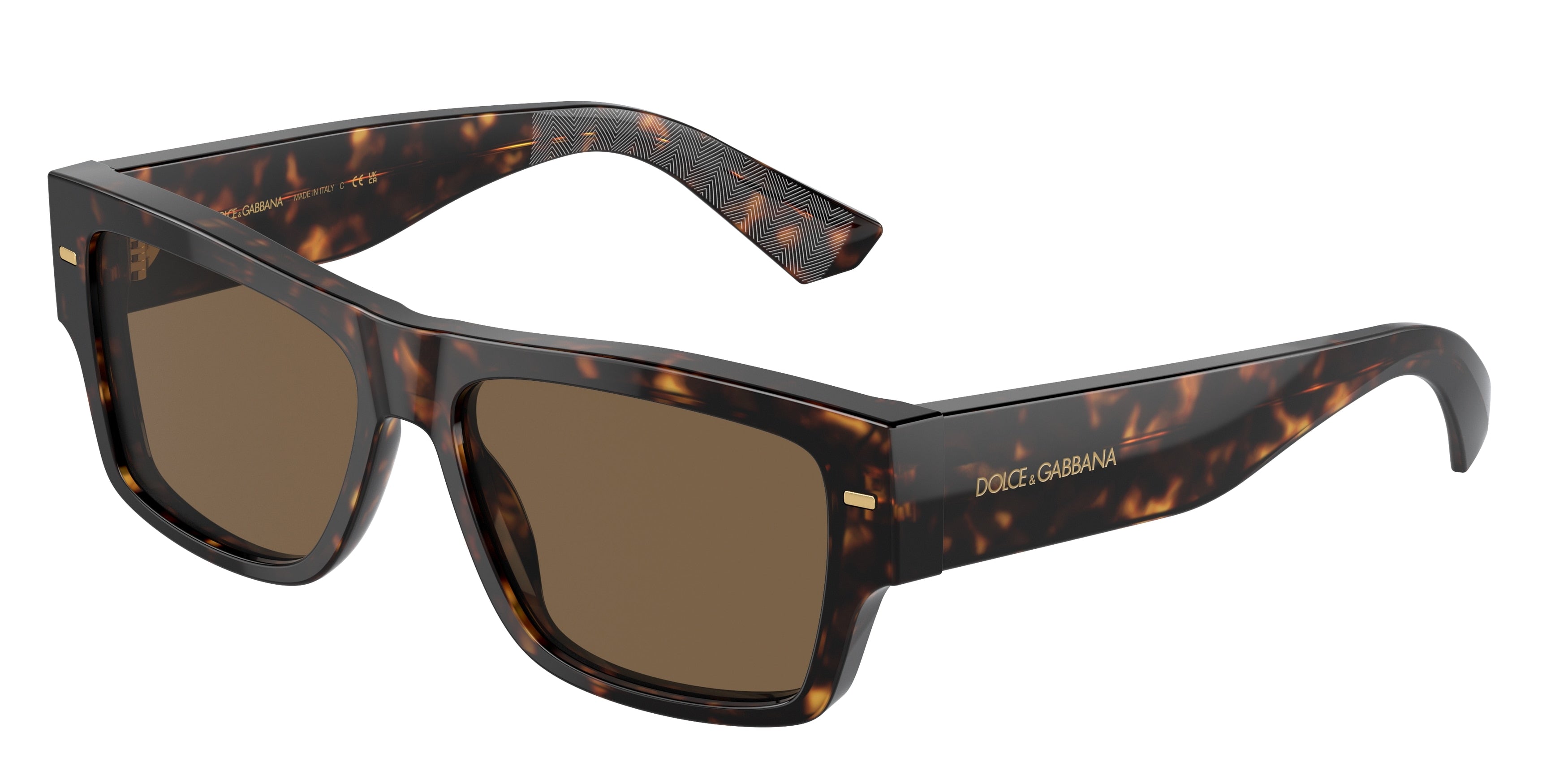 Dolce & Gabbana DG4451 Sunglasses - Havana / Dark brown