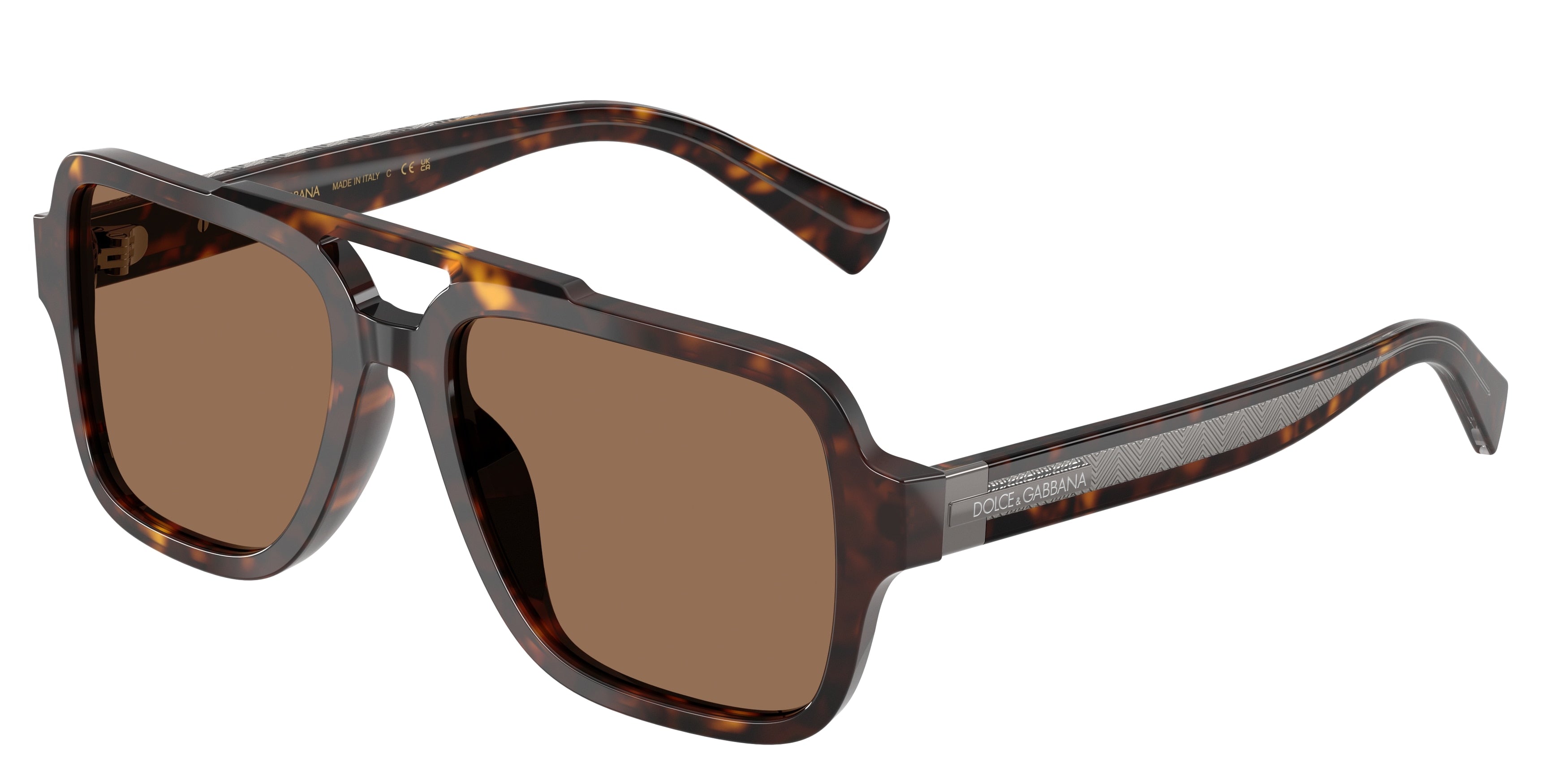 Dolce & Gabbana DG4544 Sunglasses - Havana / Dark brown