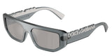 Transparent Dark Grey - Light grey mirror silver