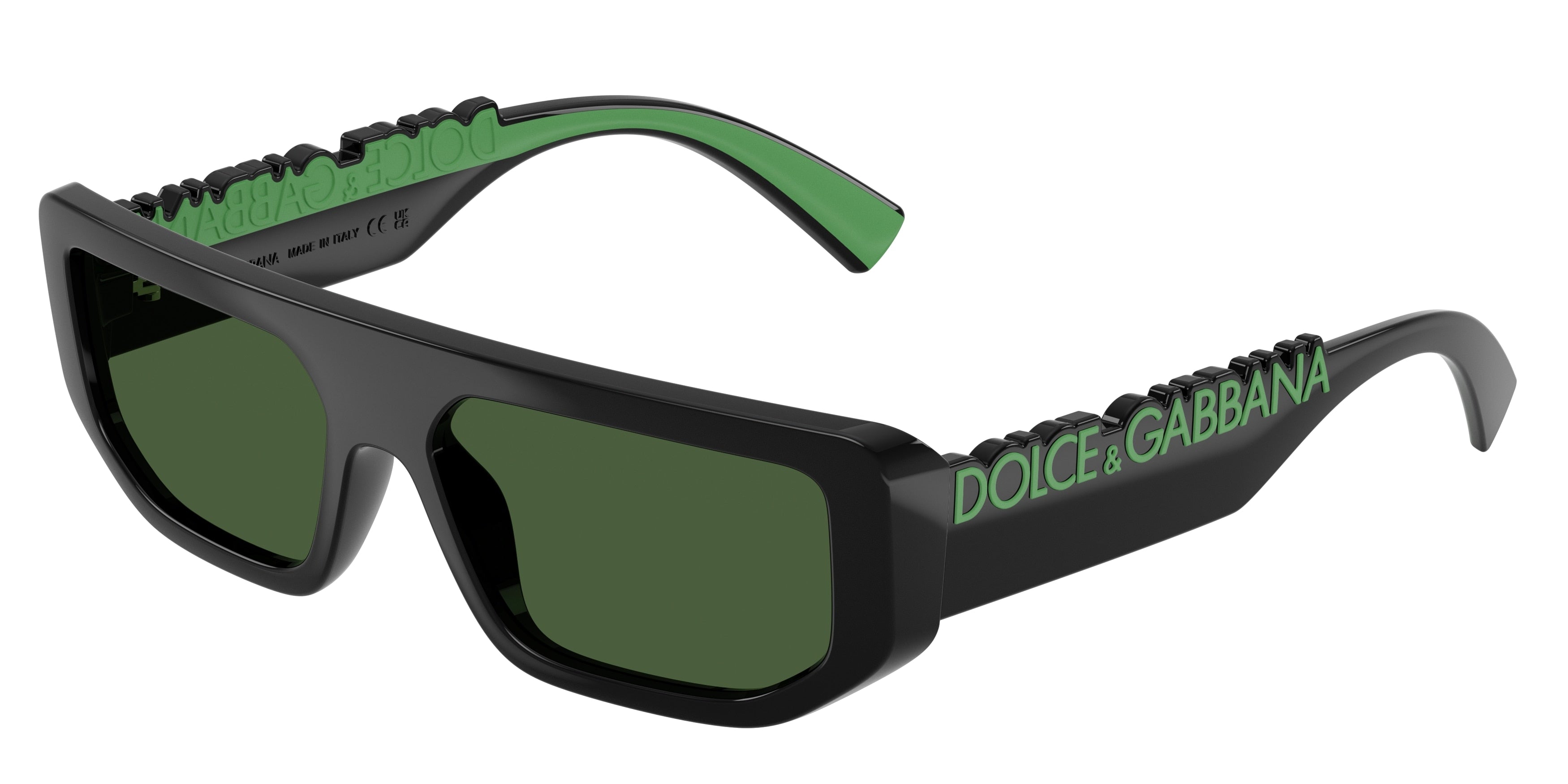 Dolce & Gabbana DG6203 Sunglasses - Black / Dark green