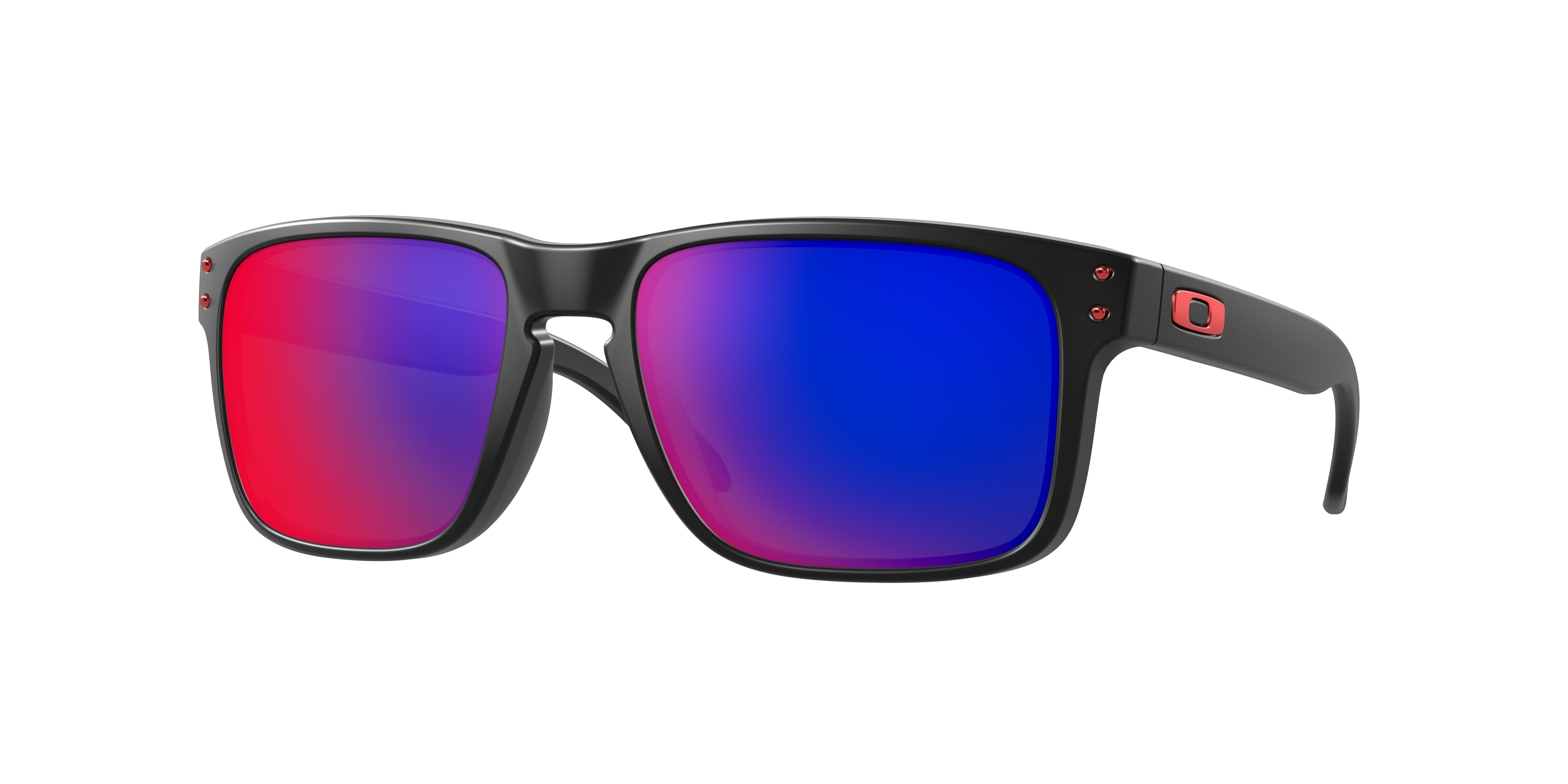 Oakley OO9102 Holbrook Sunglasses - Matte Black / + red iridium
