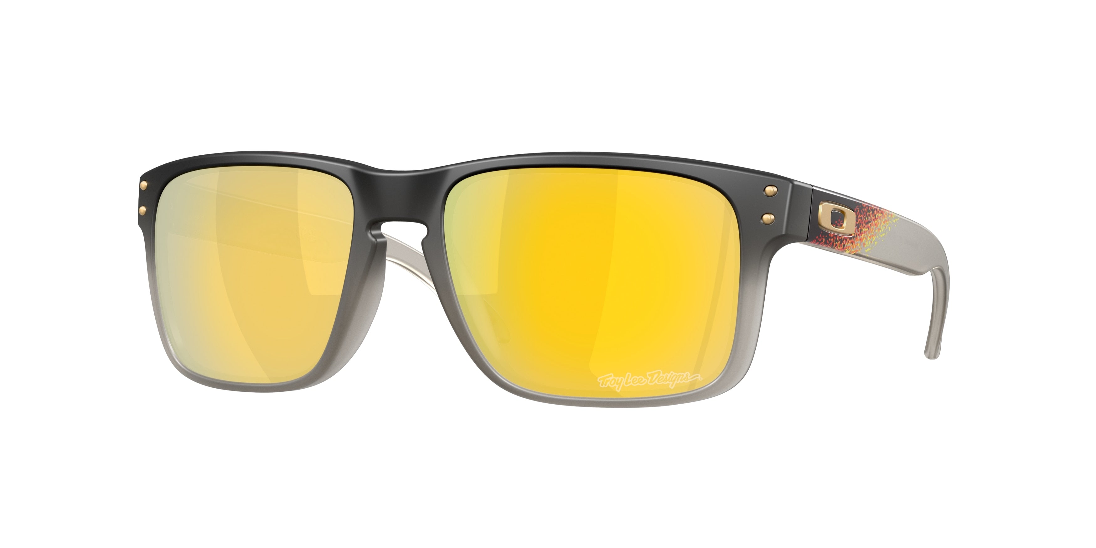 Oakley OO9102 Holbrook Sunglasses - Troy Lee Designs Black Fade / Prizm 24k polarized