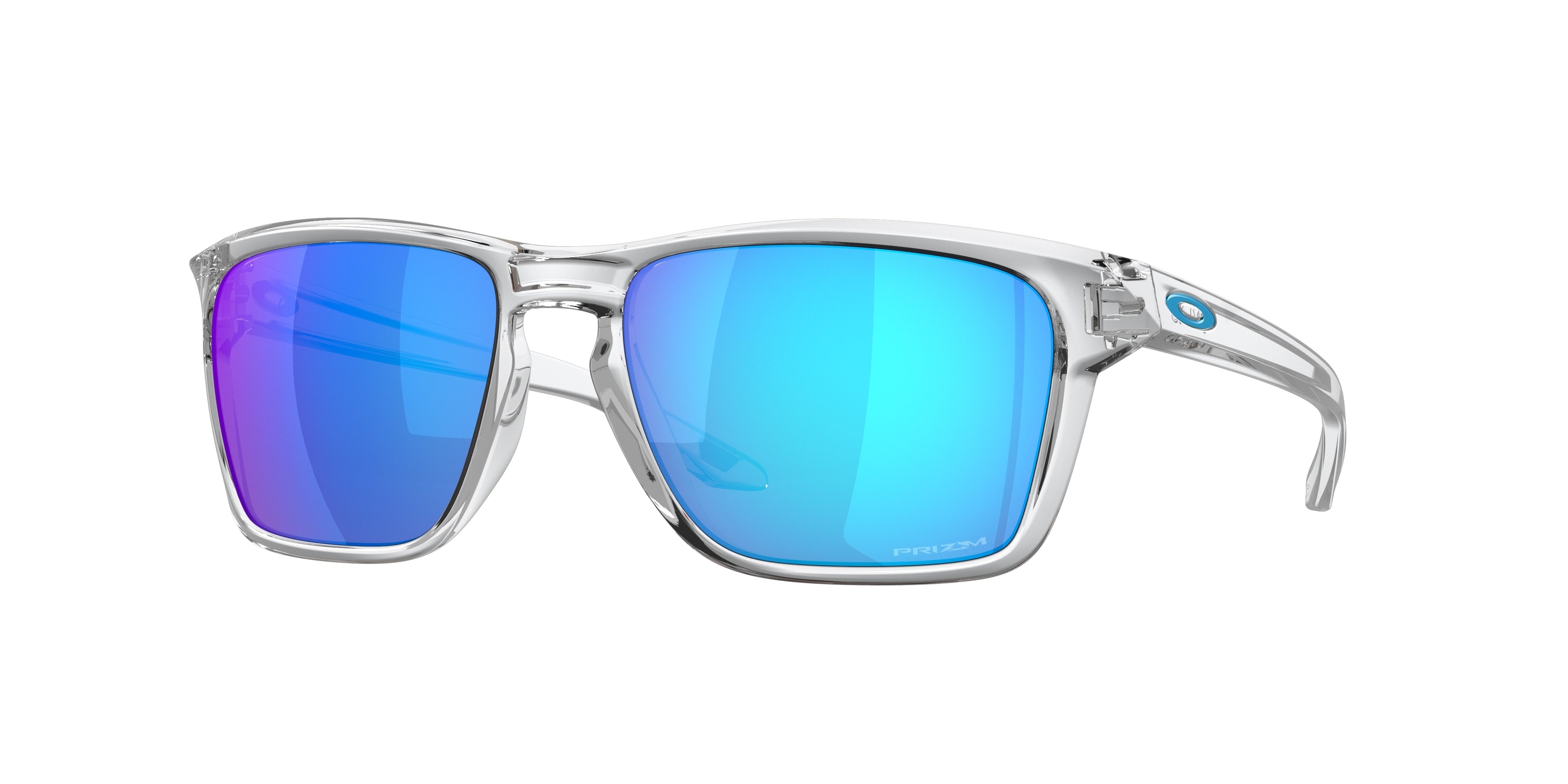 Oakley OO9448 Sylas Sunglasses - Polished Clear / Prizm sapphire