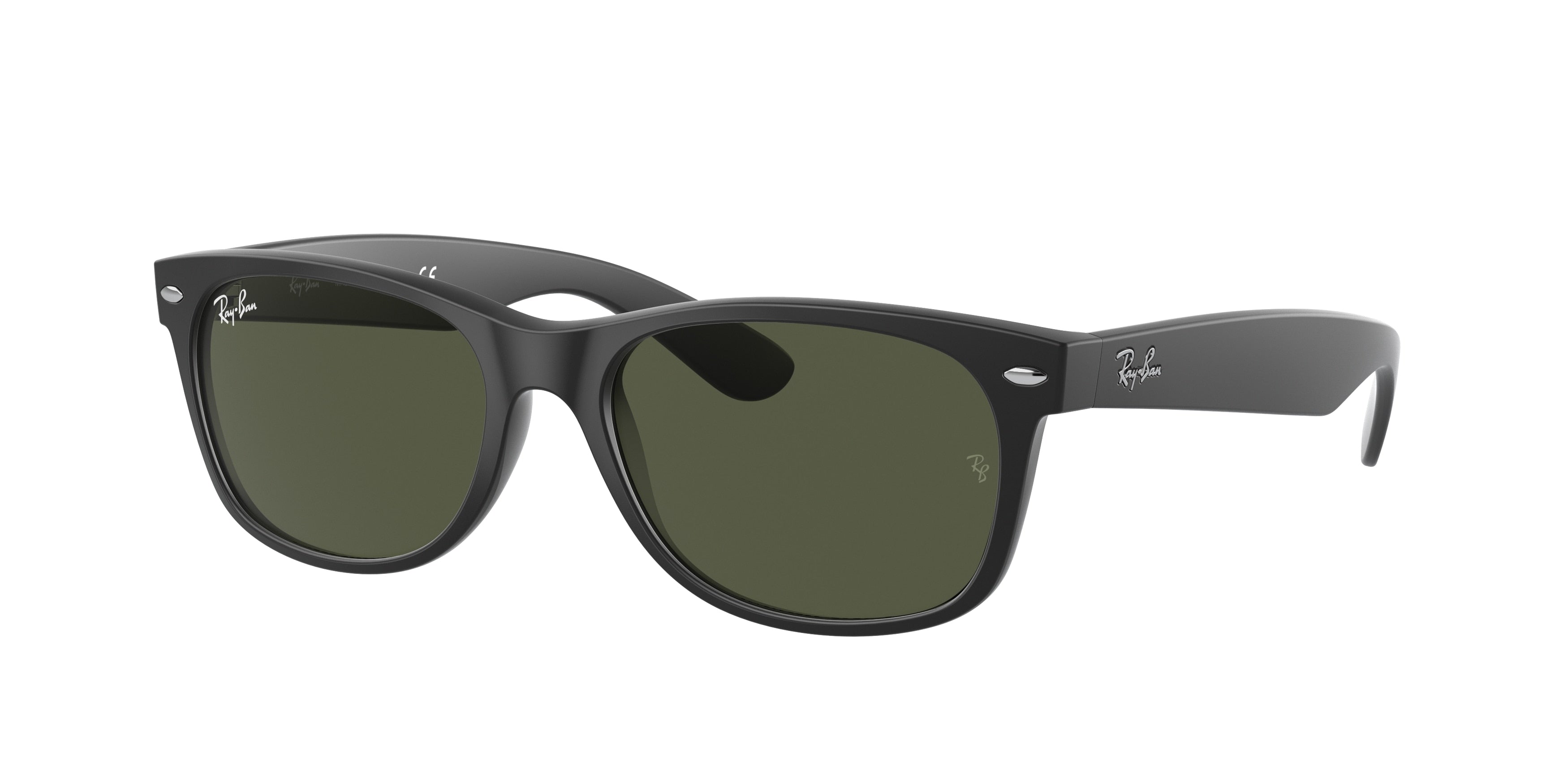 Ray-Ban RB2132 New wayfarer Sunglasses - Rubber Black / G-15 green