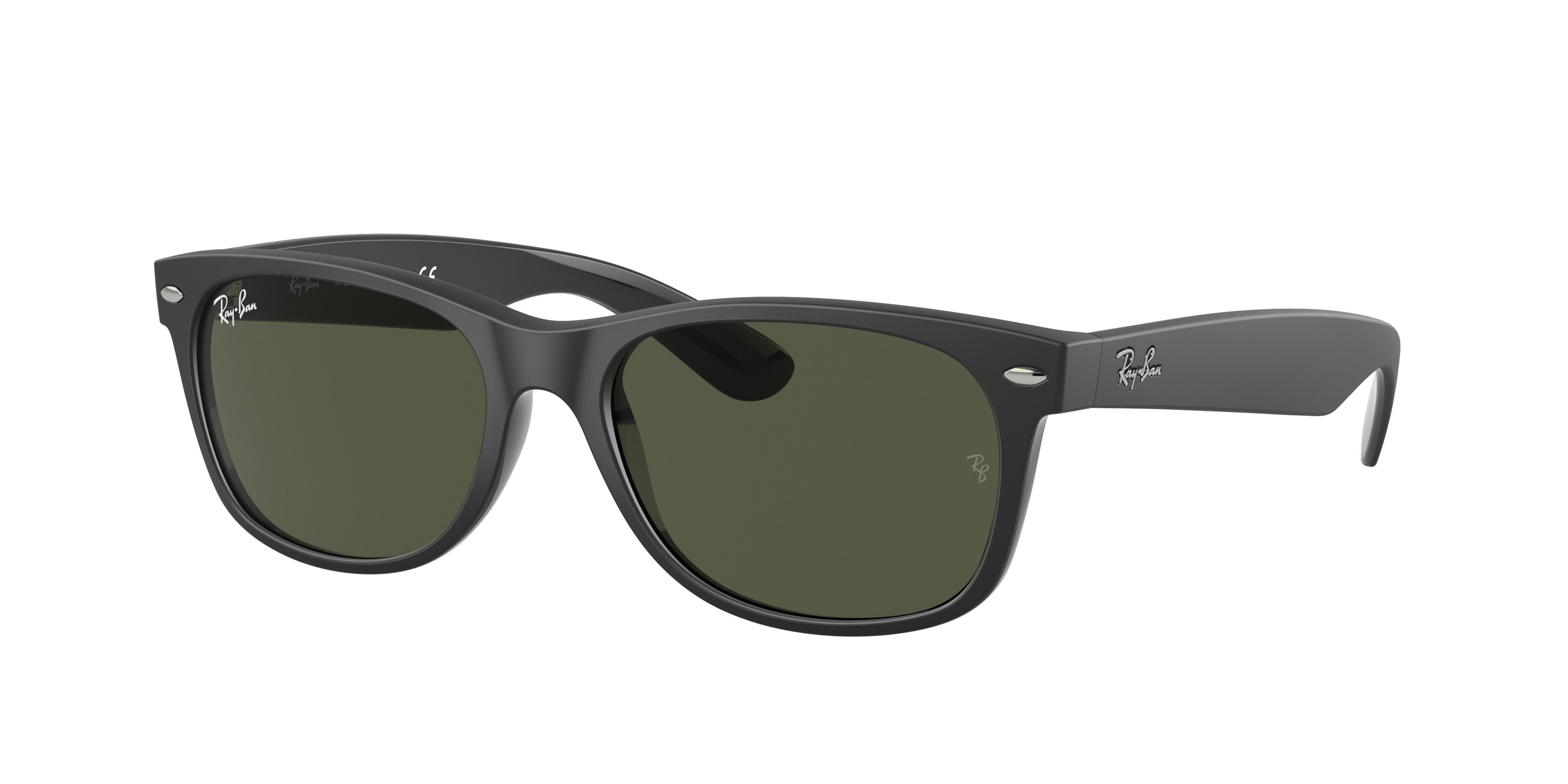Ray-Ban RB2132 New wayfarer Sunglasses - Rubber Black / G-15 green