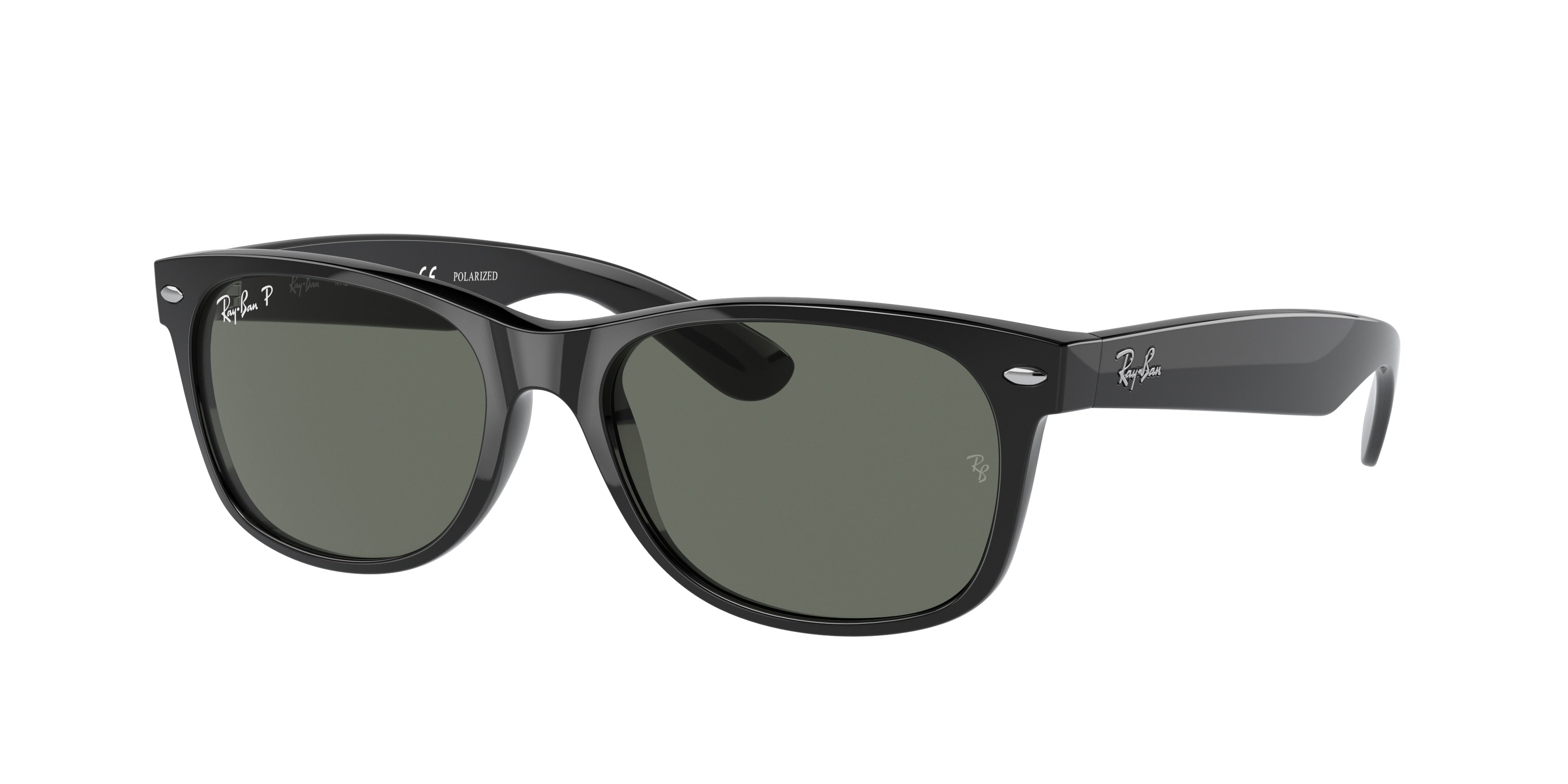 Ray-Ban RB2132 New wayfarer Sunglasses - Black / Green polarized