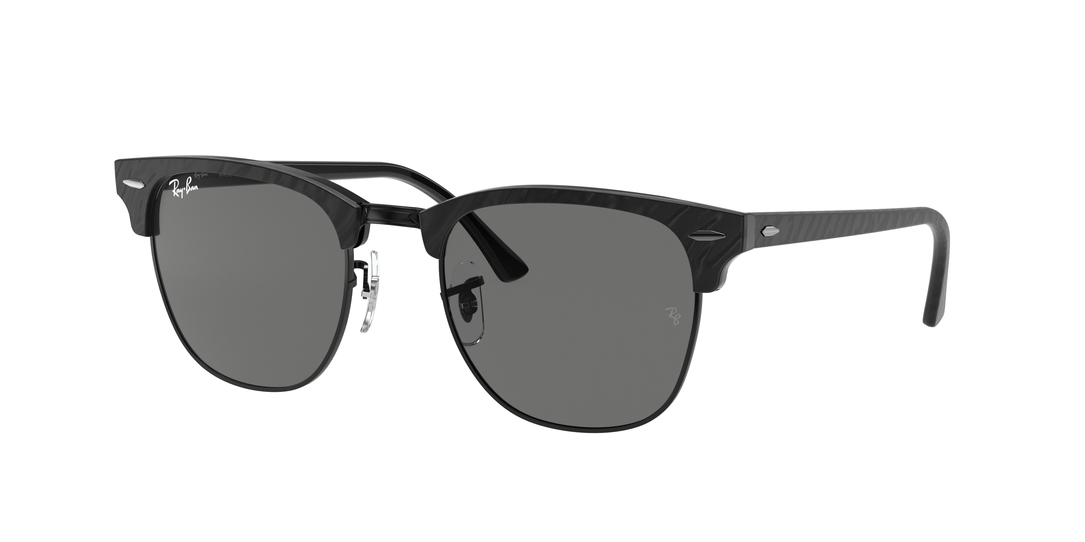 Ray-Ban RB3016 Clubmaster Sunglasses - Black / Dark grey