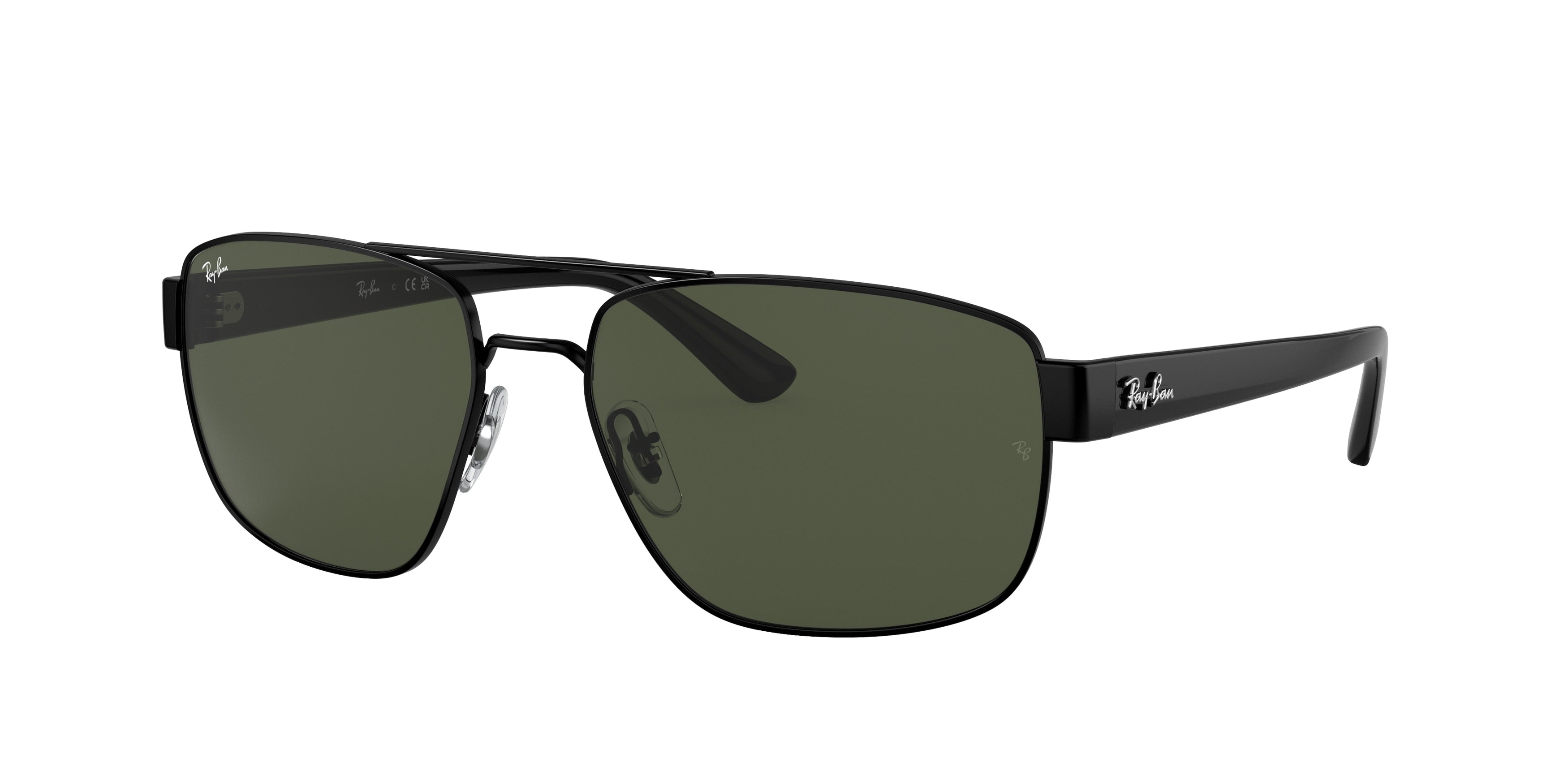 Ray-Ban RB3663 Sunglasses - Black / G-15 green
