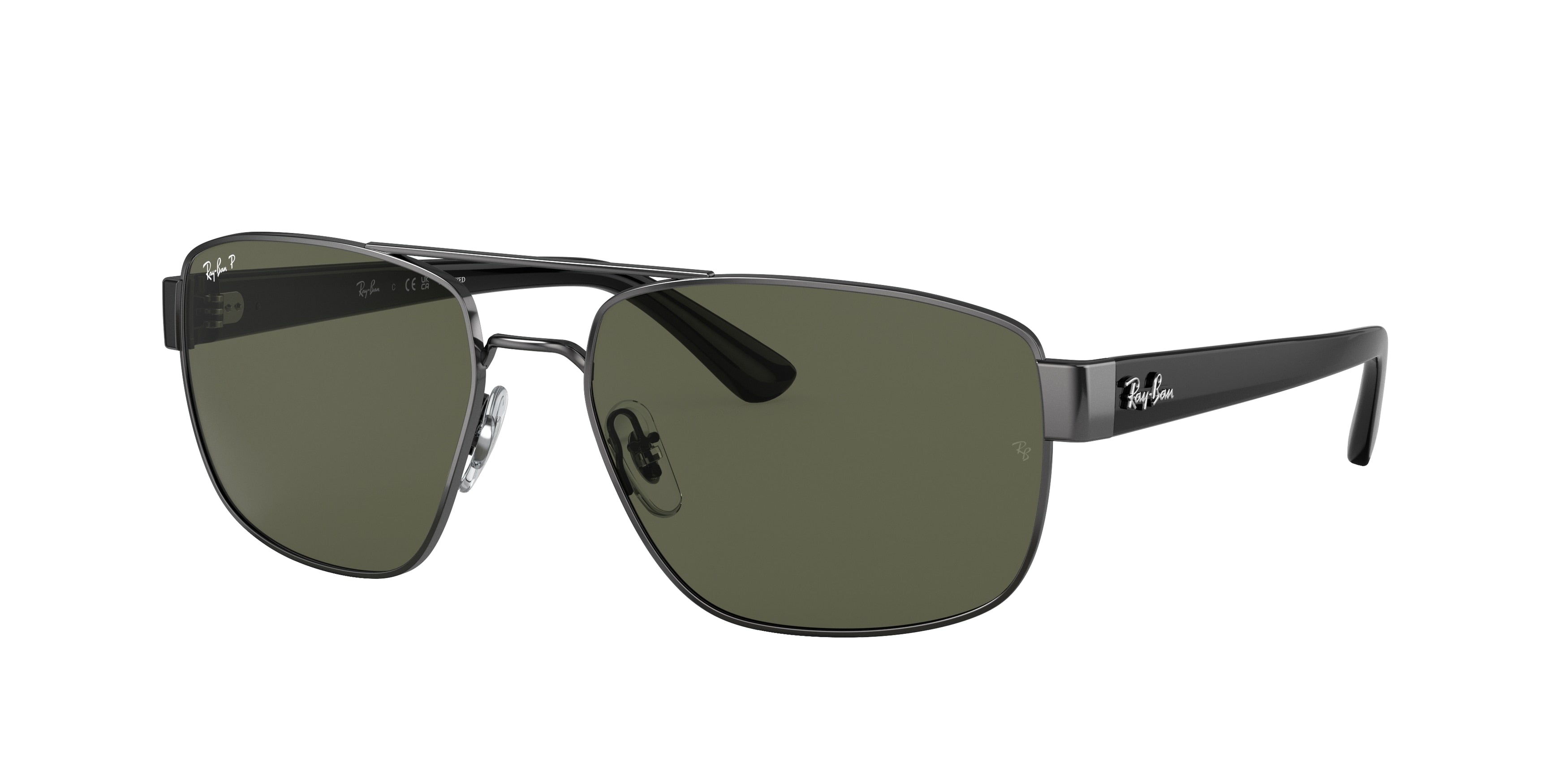 Ray-Ban RB3663 Sunglasses - Gunmetal / G-15 green polarised