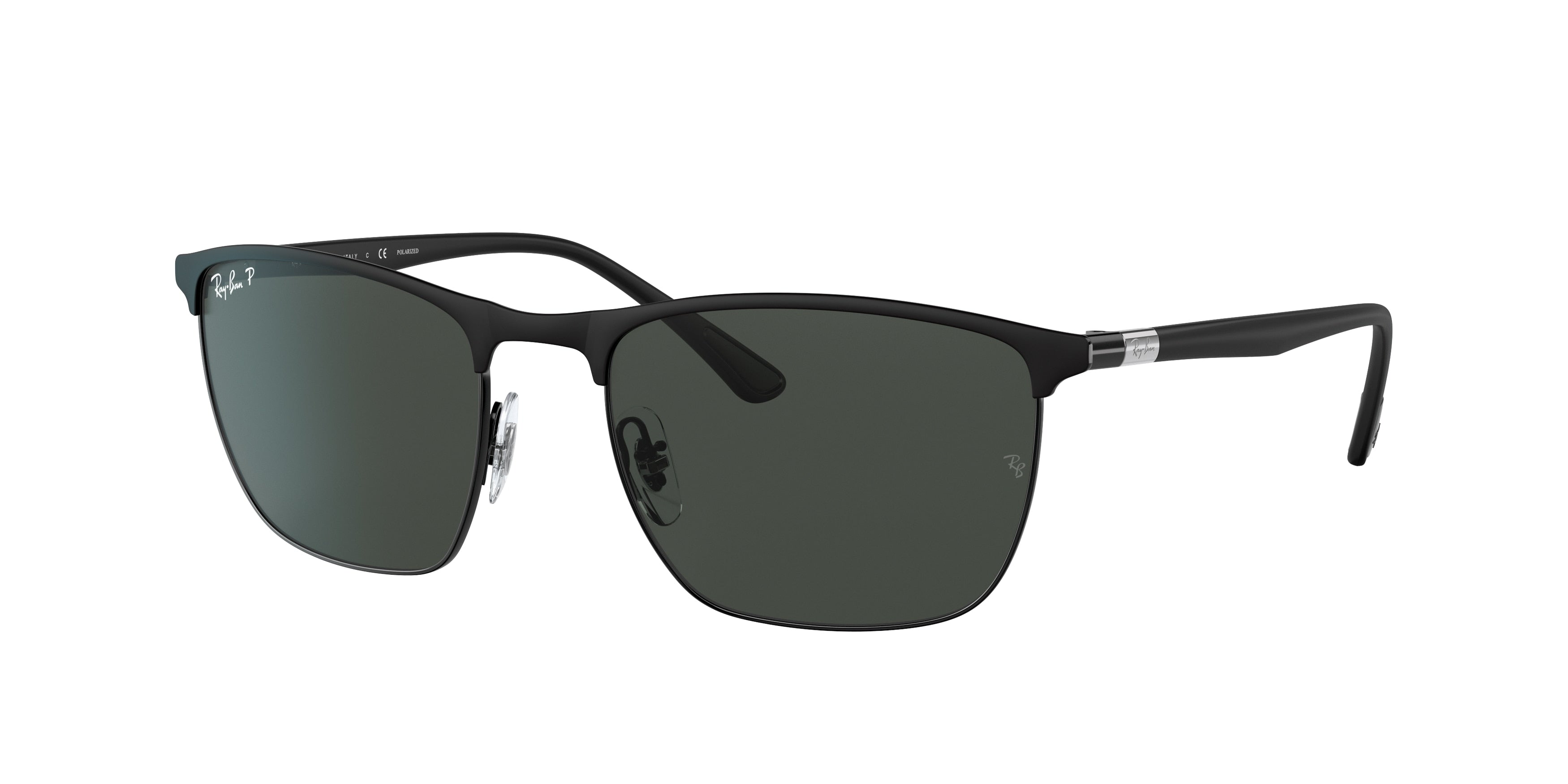 Ray-Ban RB3686 Sunglasses - Black / Dark grey polarised+