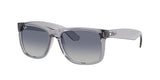 Transparent Grey / Light grey gradient dark blue