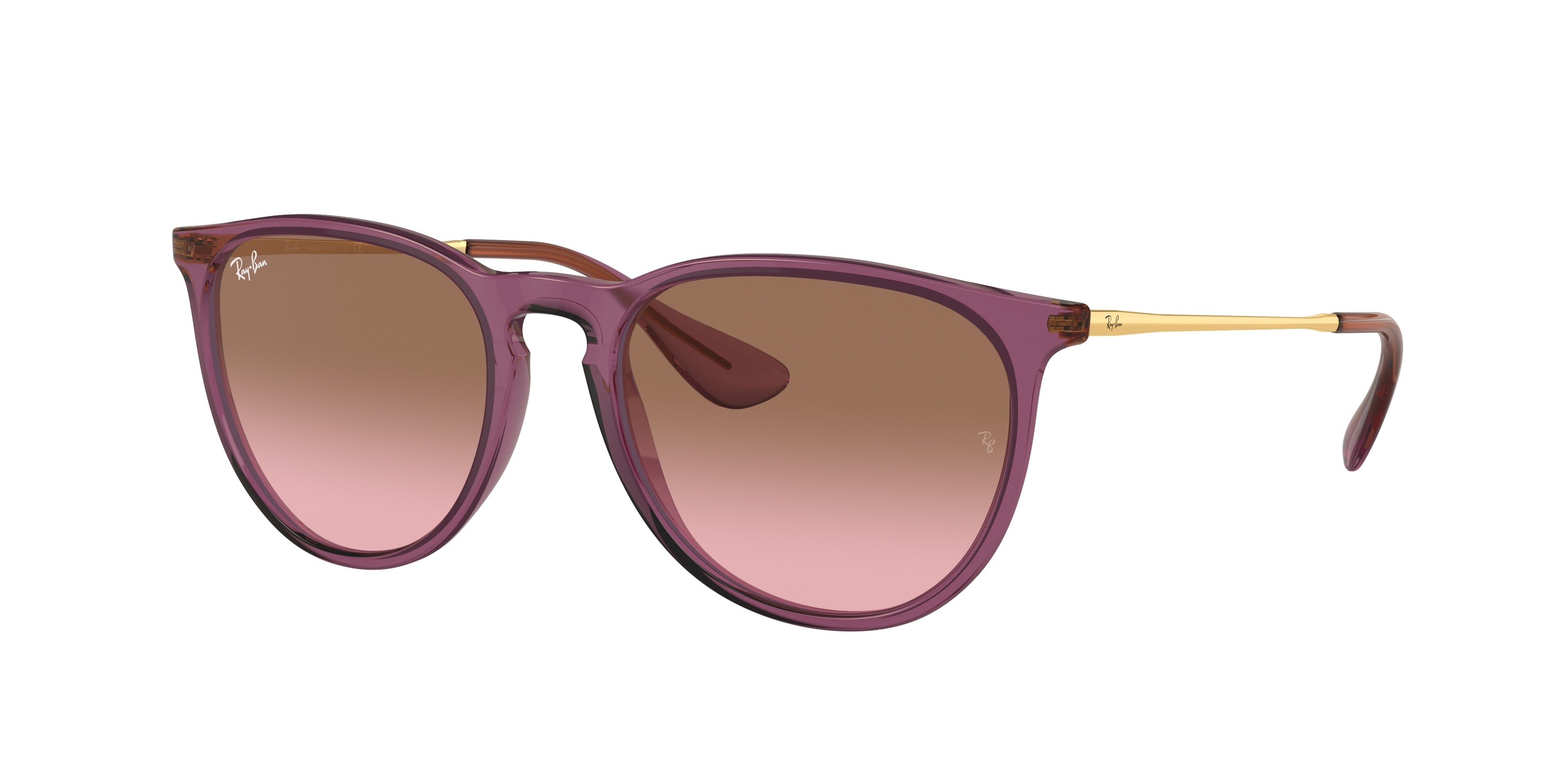 Ray-Ban RB4171 Erika Sunglasses - Transparent Violet / Pink gradient brown