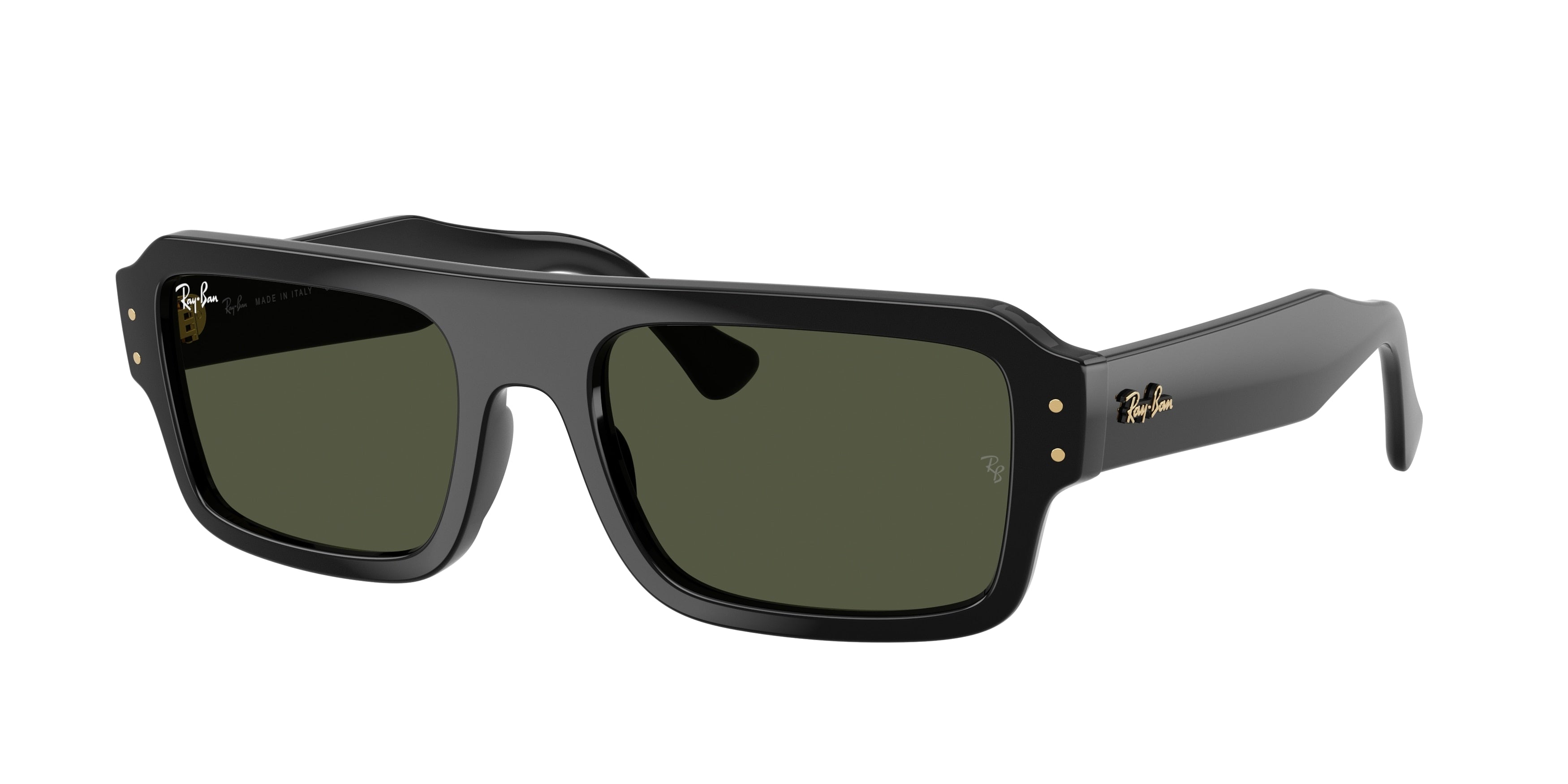 Ray-Ban RB4454 Flacko Sunglasses - Black / Green