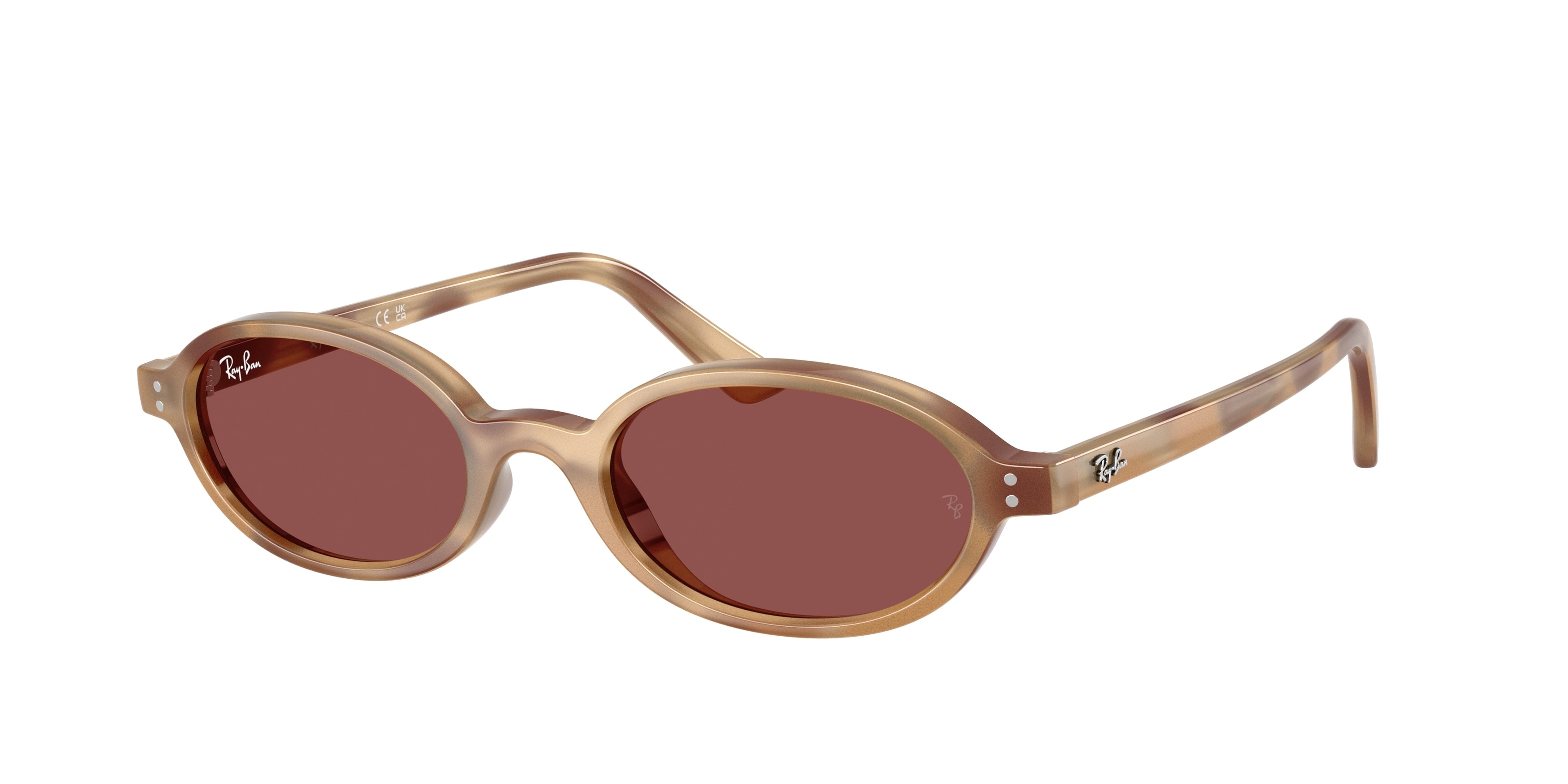Ray-Ban RB4472 Sunglasses - Cream Havana / Dark violet