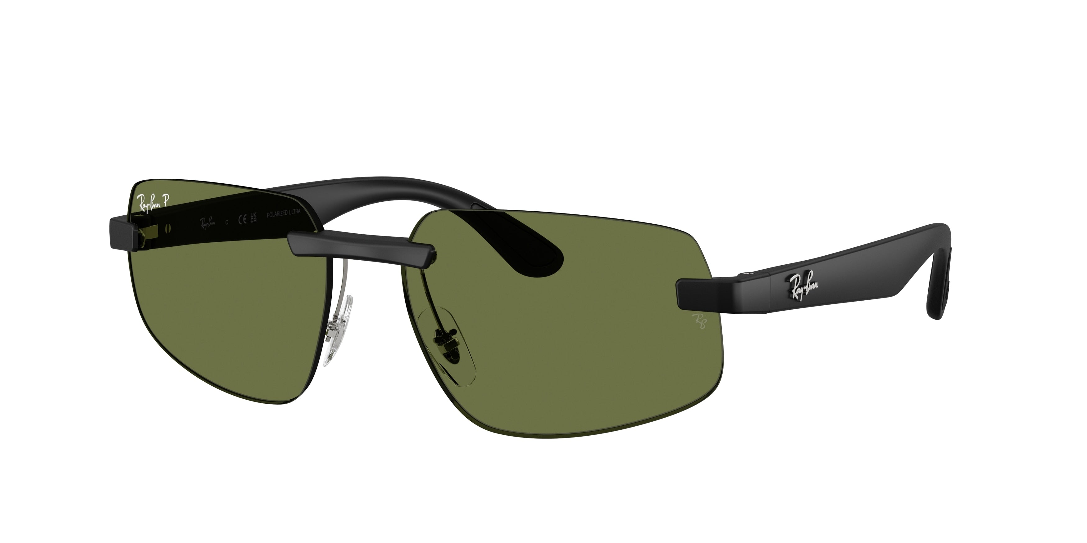 Ray-Ban RB4475CH Sunglasses - Sand Black / Polarised s green
