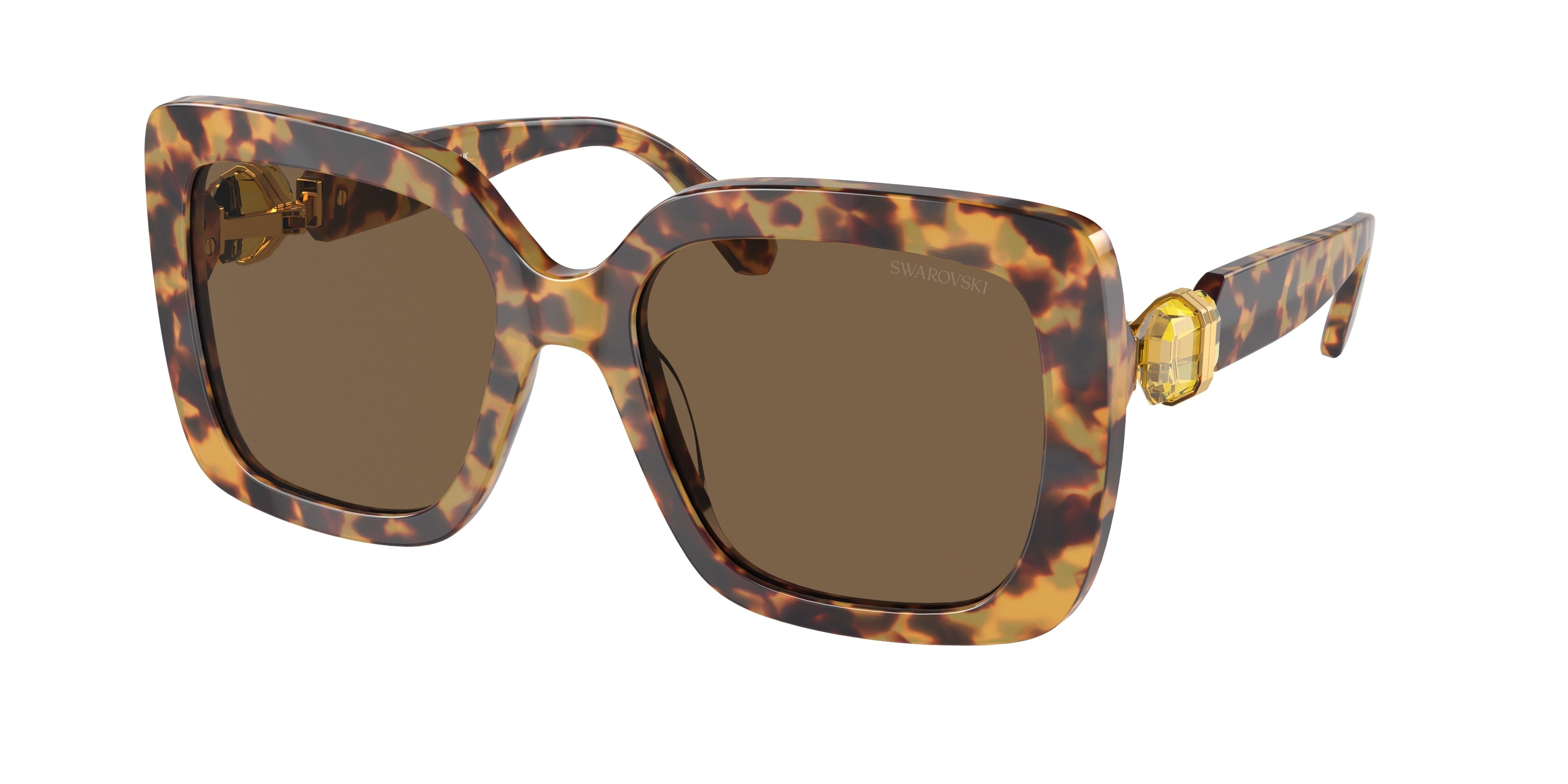 Swarovski SK6001 Sunglasses - Light Havana / Dark brown