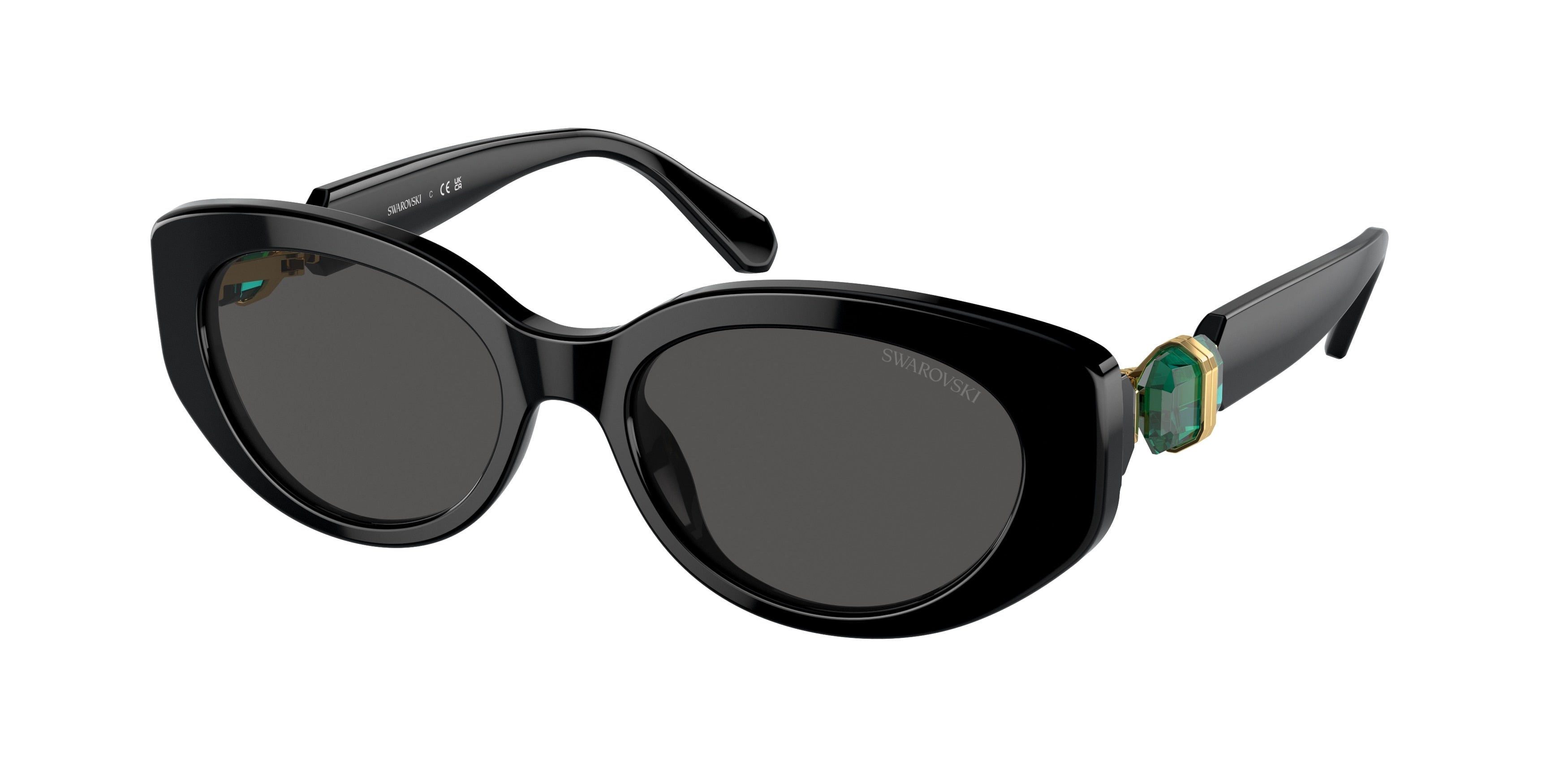 Swarovski SK6002 Sunglasses - Black / Dark grey