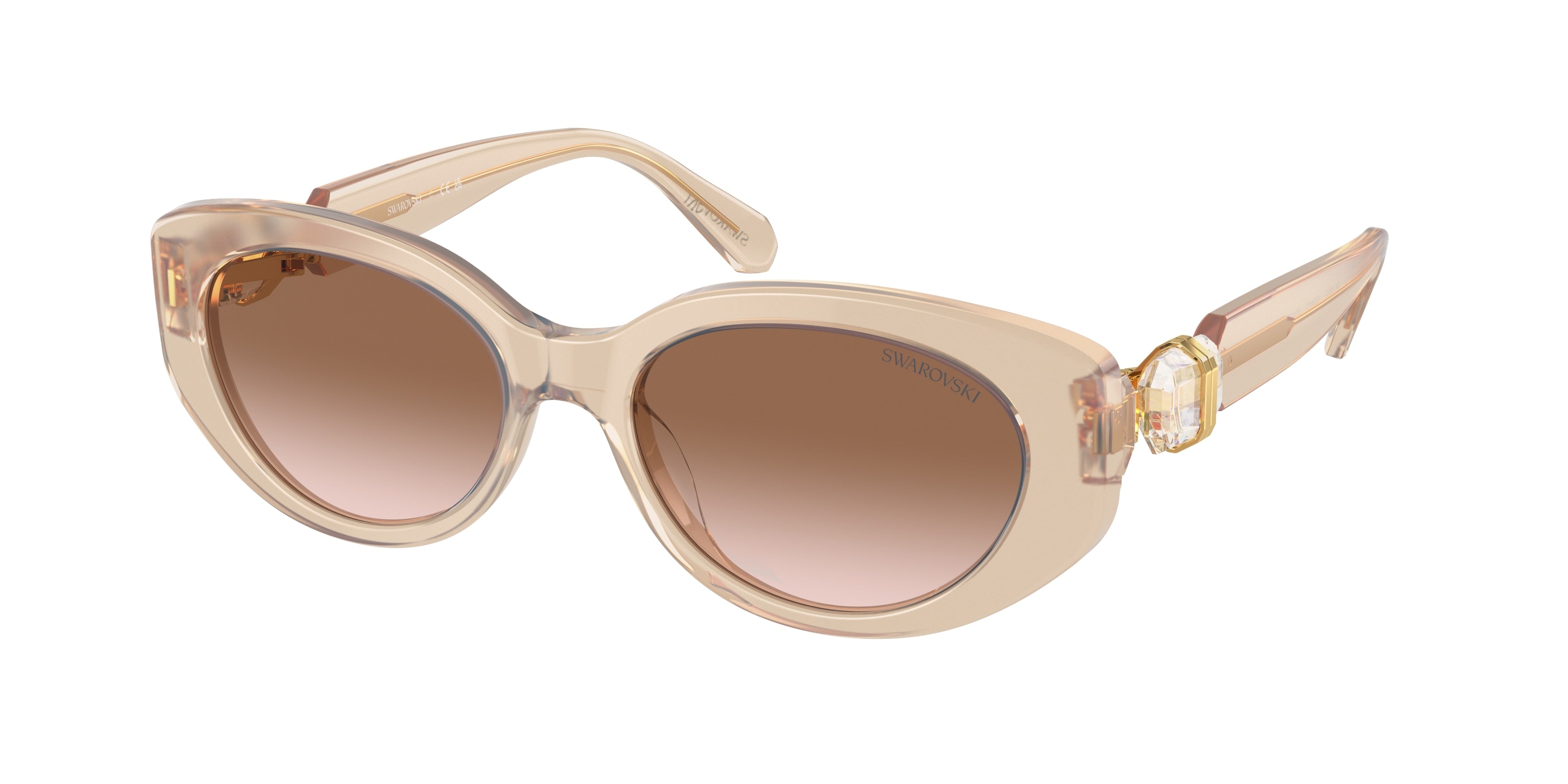 Swarovski SK6002 Sunglasses - Transparent Beige / Gradient brown