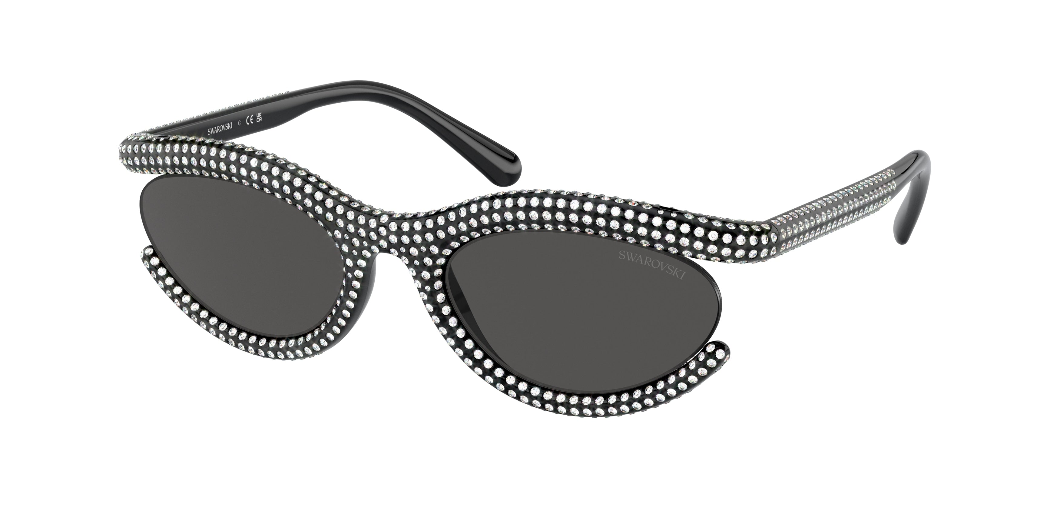 Swarovski SK6006 Sunglasses - Black / Dark grey