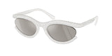 Milky White / Light grey mirror silver