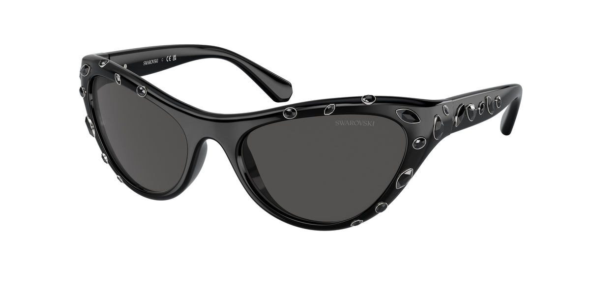 Swarovski SK6007 Sunglasses - Black / Dark grey
