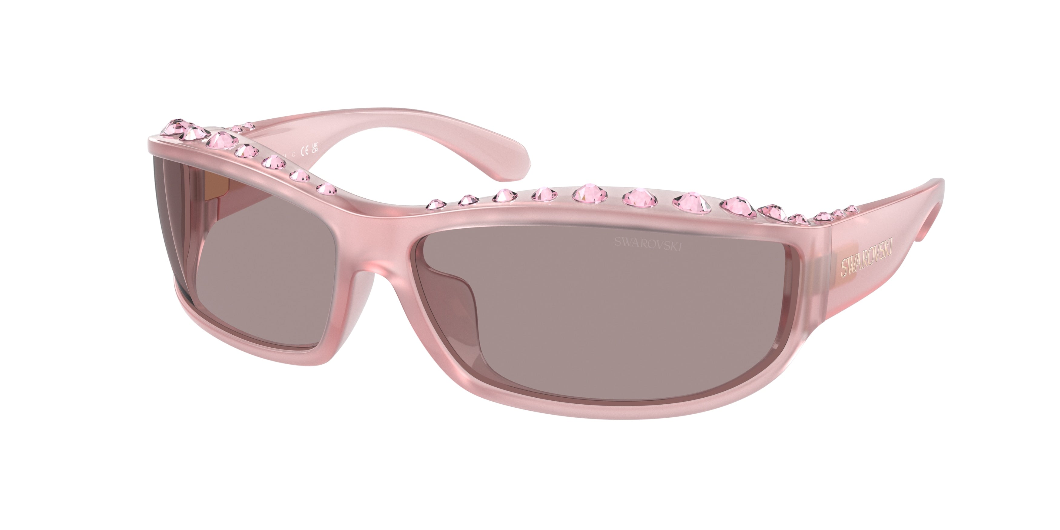 Swarovski SK6009 Sunglasses - Opal Light Rose / Light purple brown