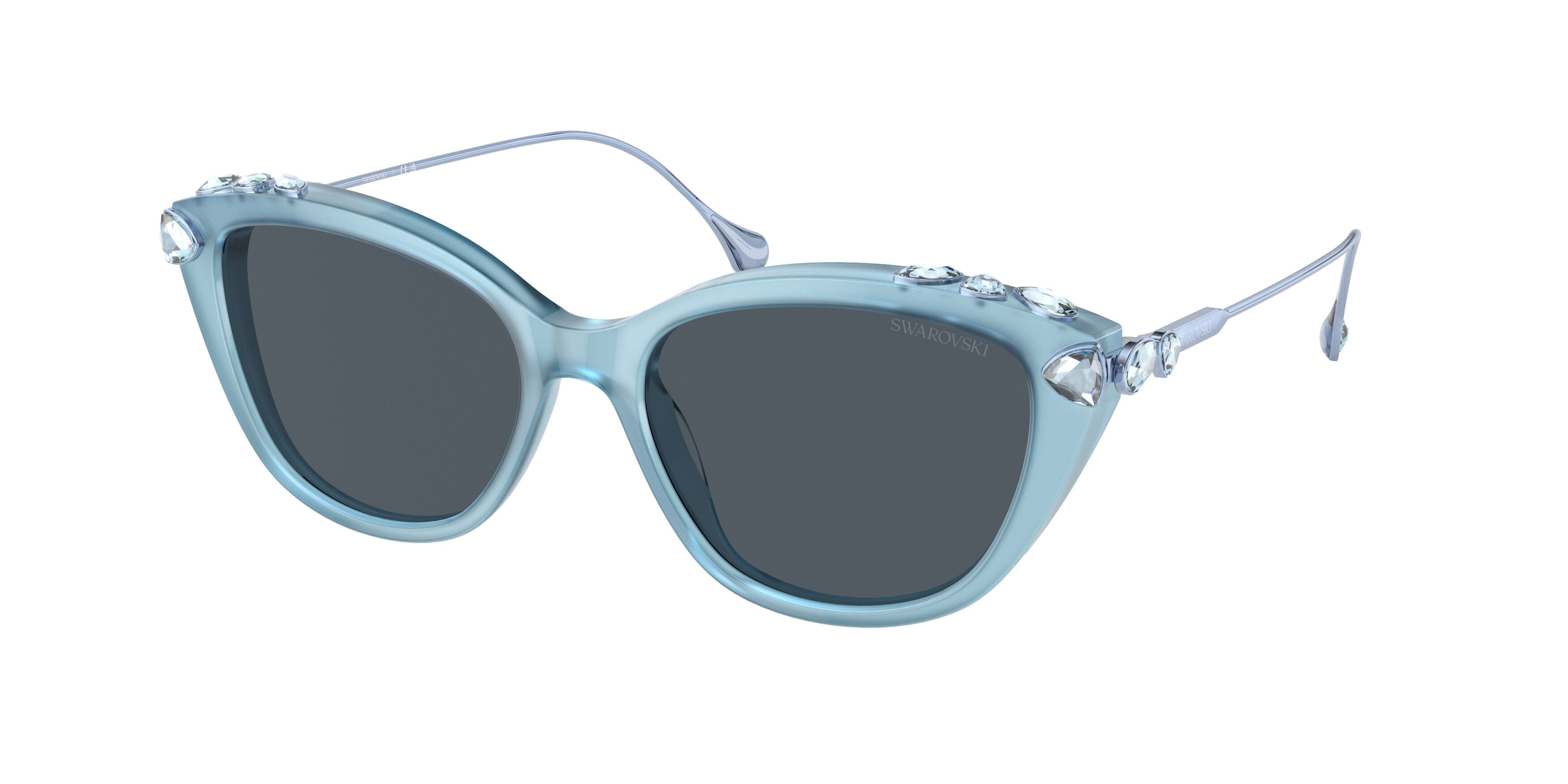 Swarovski SK6010 Sunglasses - Opal Light Blue / Dark grey